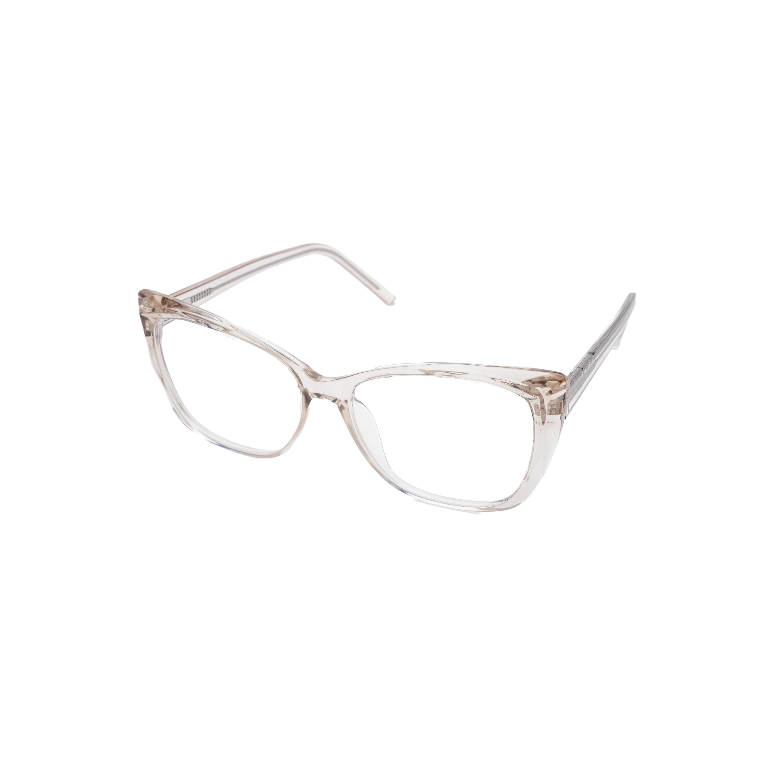 LadyBoss Alloras eyeglasses in Light Pink, angled view #frame color_light pink