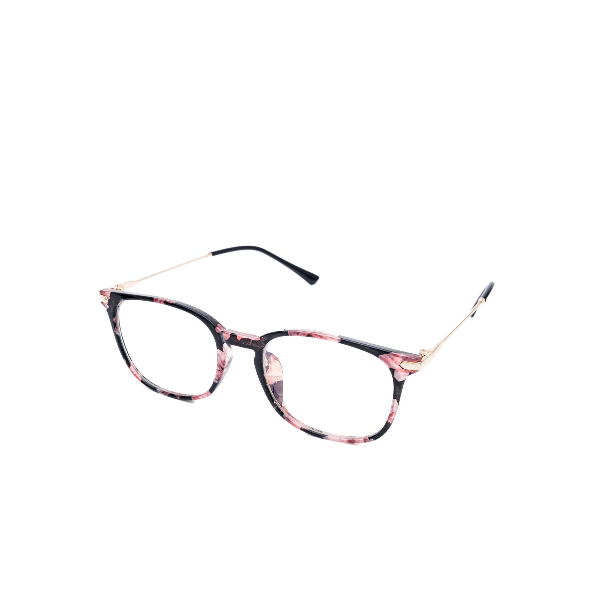 LadyBoss Classics eyeglasses in Floral, angled view #frame color_floral