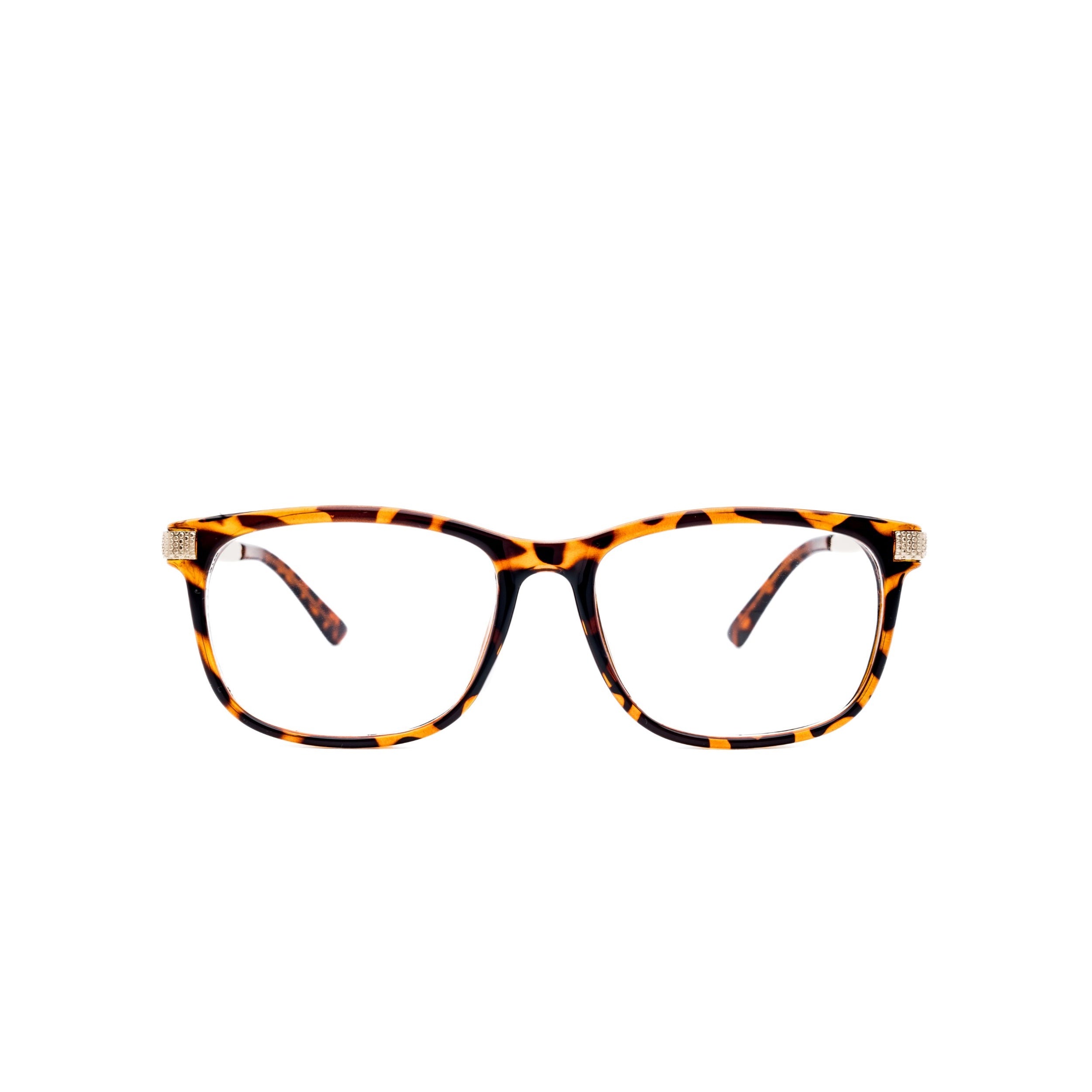 LadyBoss Dimensions eyeglasses in Leopard, front view #frame color_Leopard