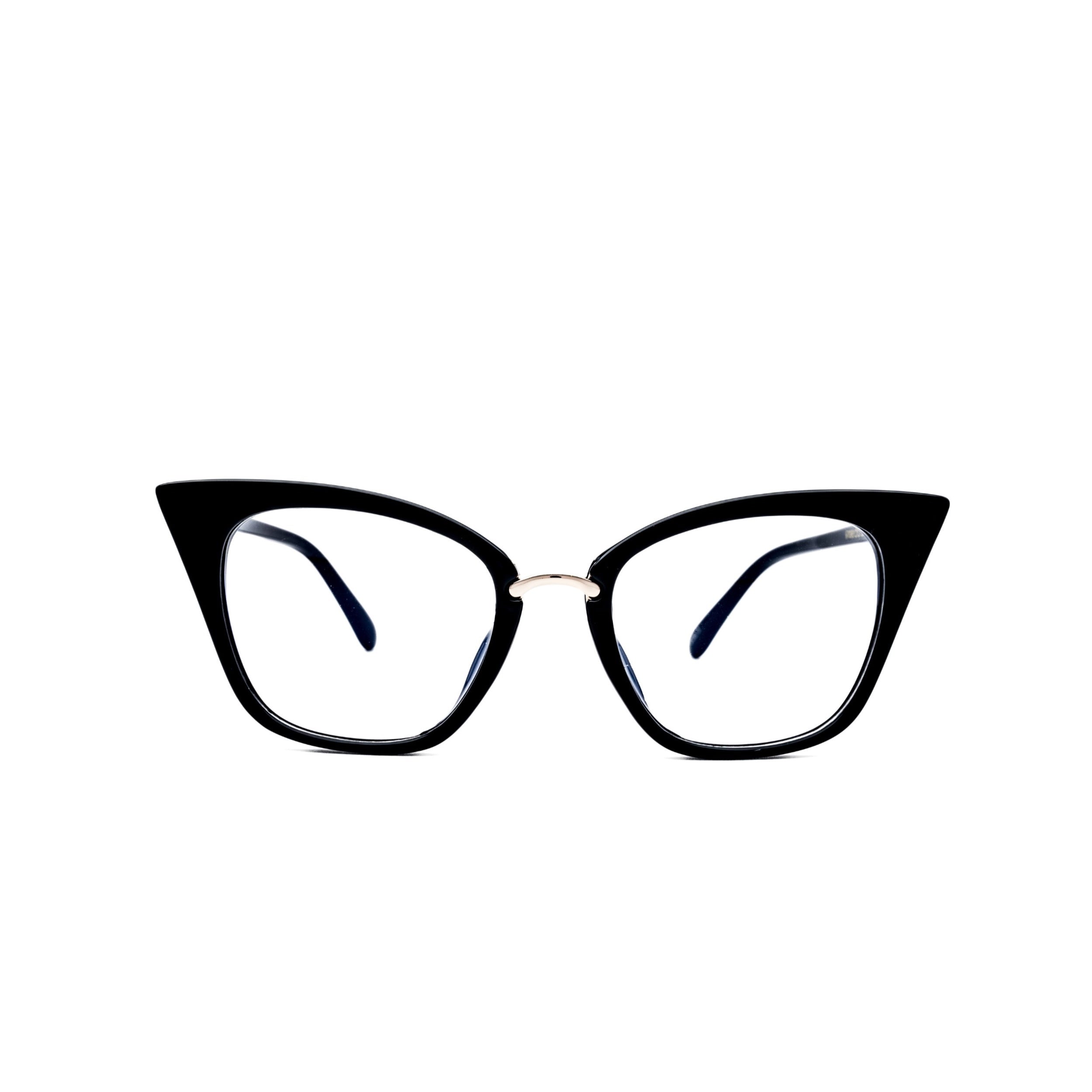 LadyBoss Ethereals eyeglasses in Black, front view #frame color_black