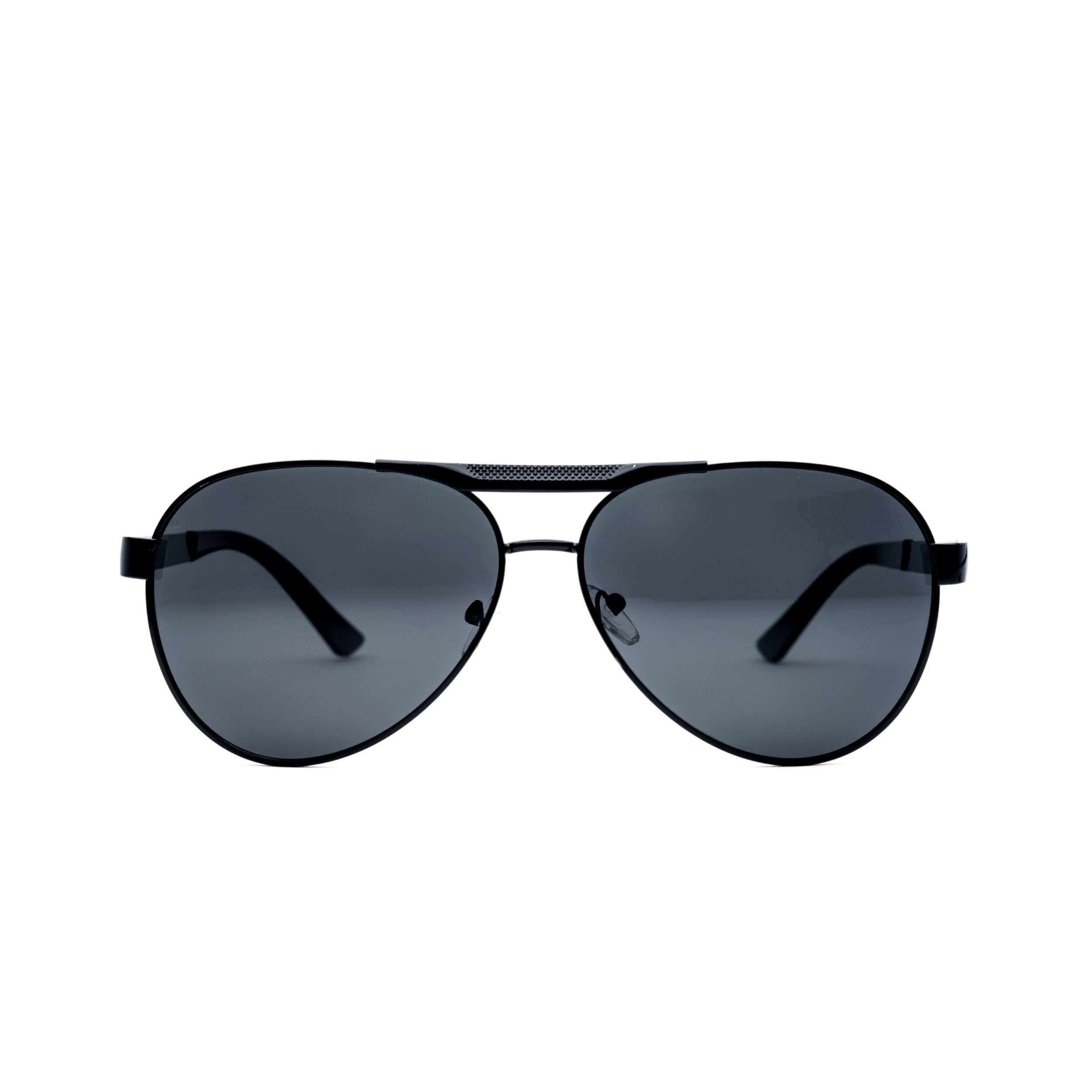 LadyBoss Aviators sunglasses in Black, front view #frame color_black