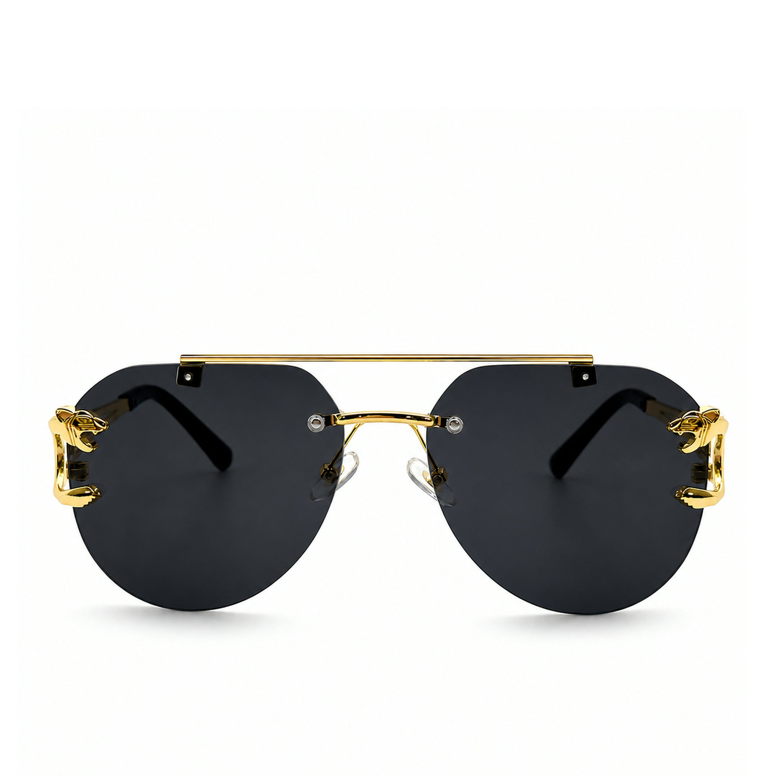 LadyBoss Indiscretions sunglasses in Black & Gold, front view