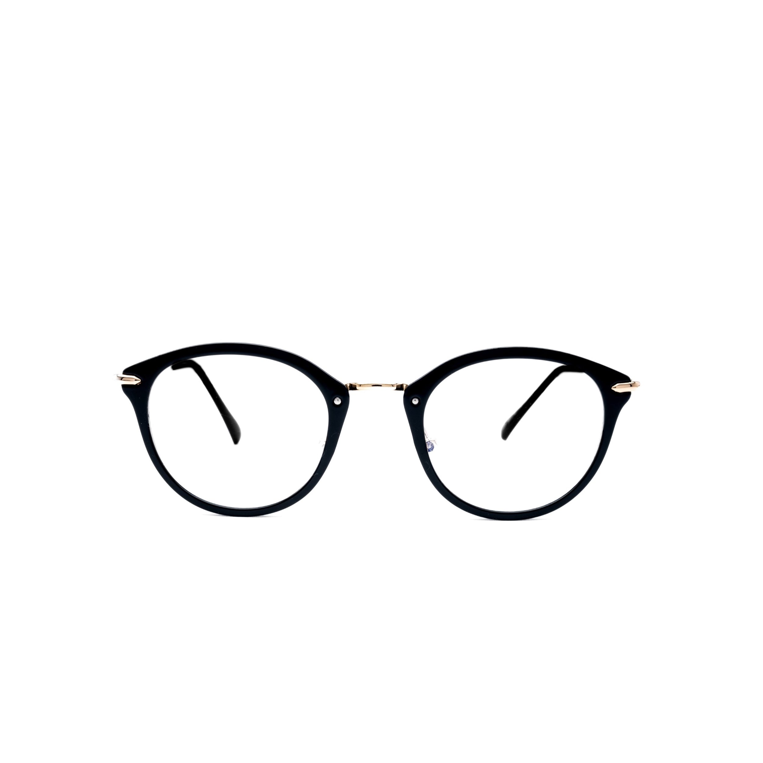 LadyBoss Visionaries eyeglasses in Black, front view #frame color_black