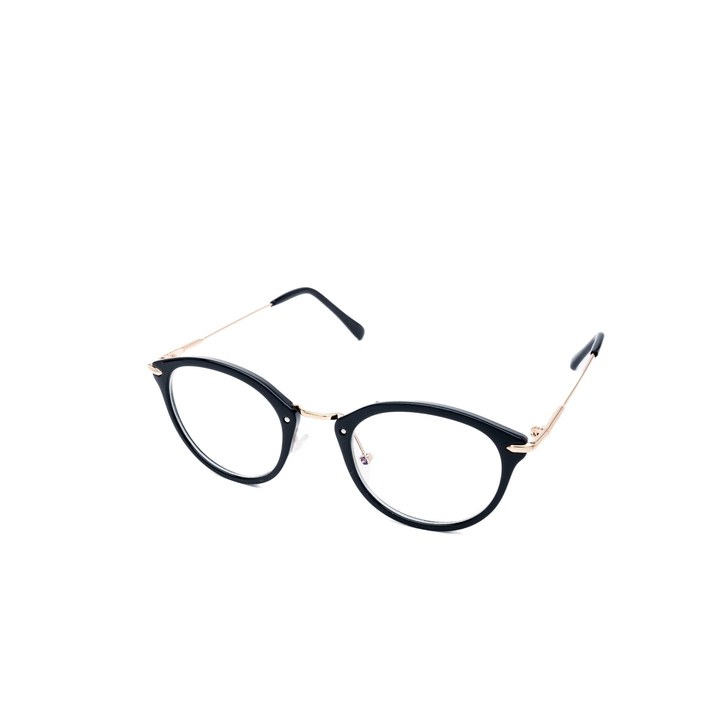 LadyBoss Visionaries eyeglasses in Black, angled view #frame color_black