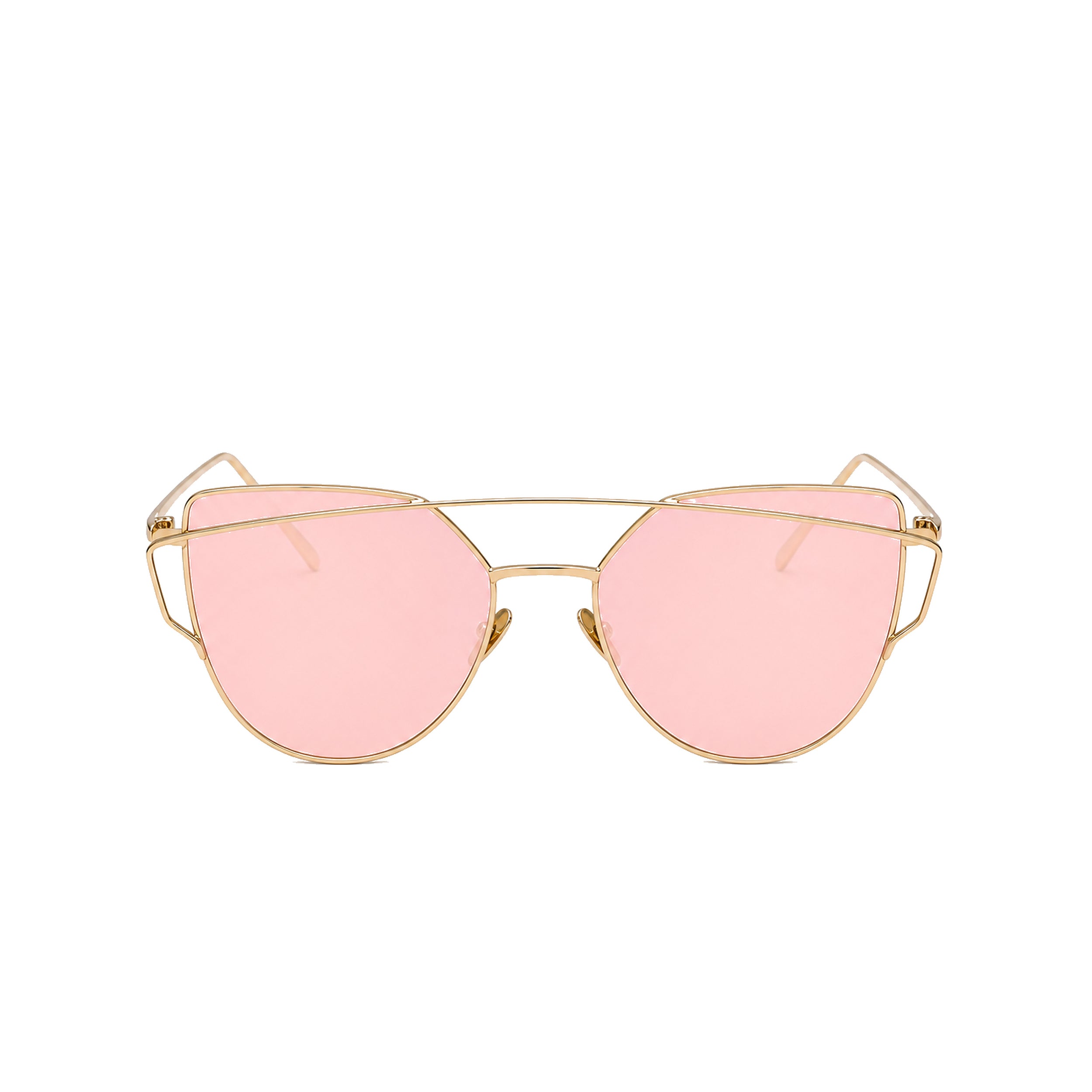 LadyBoss Goldens sunglasses in Gold, front view #frame color_gold