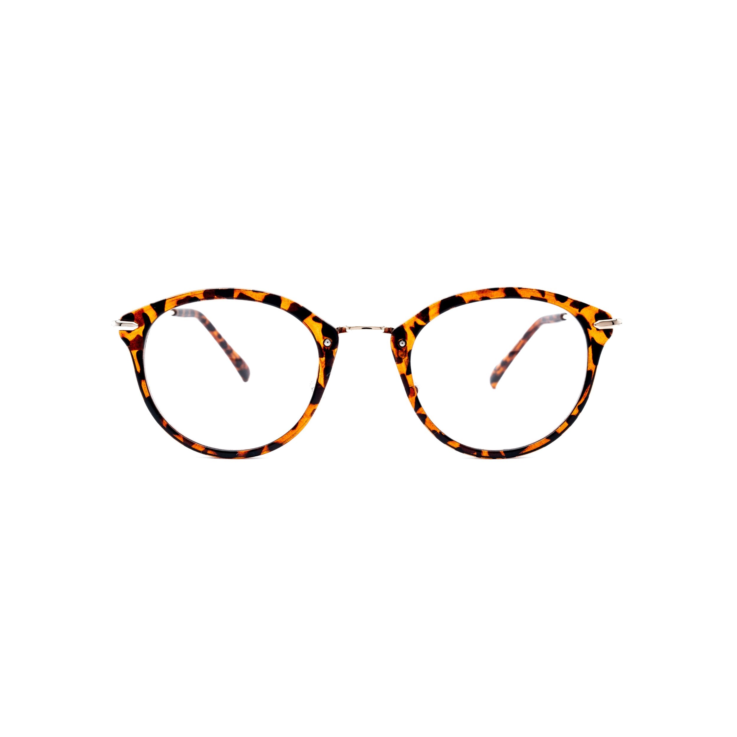 LadyBoss Visionaries eyeglasses in Leopard, front view #frame color_leopard