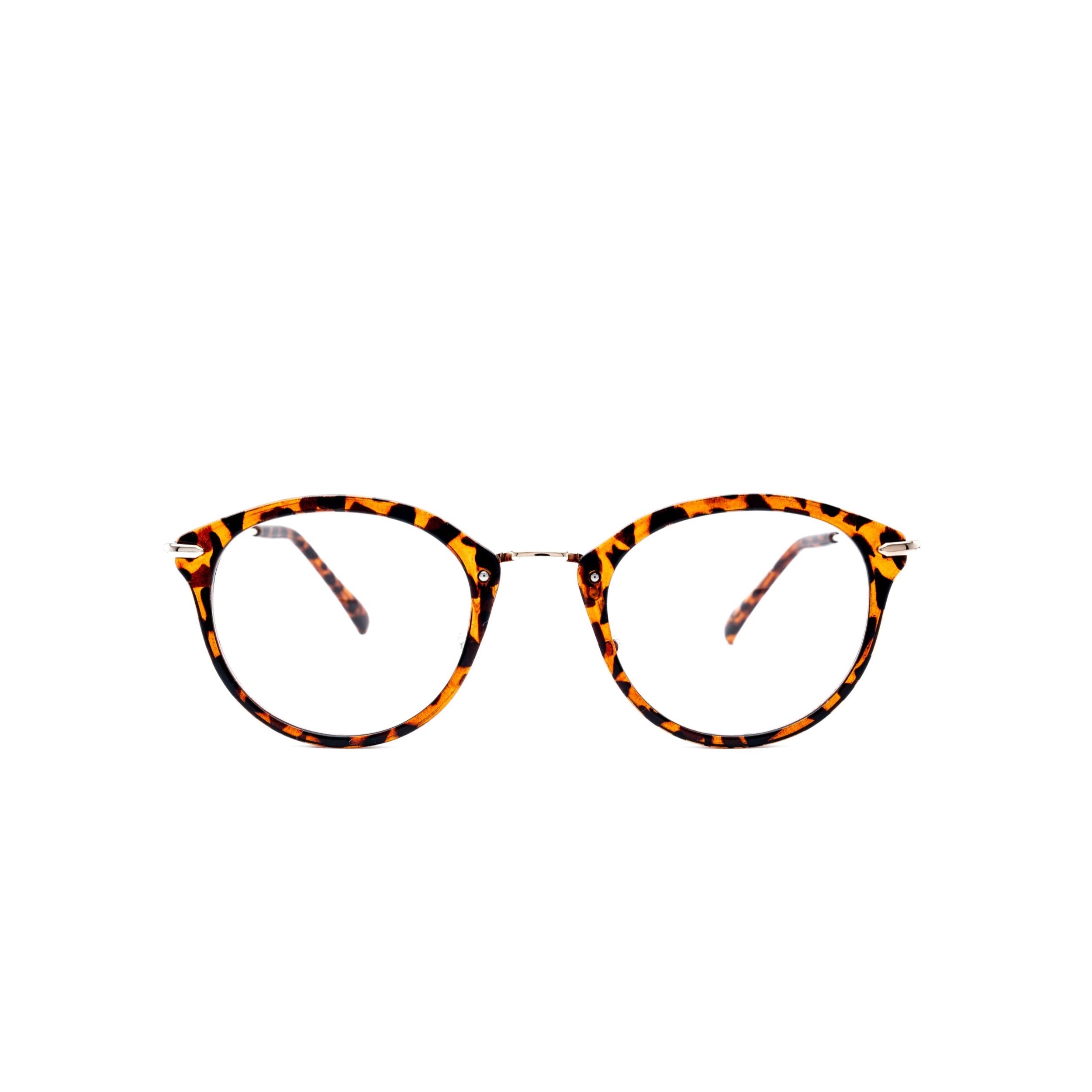 LadyBoss Visionaries eyeglasses in Leopard, front view #frame color_leopard