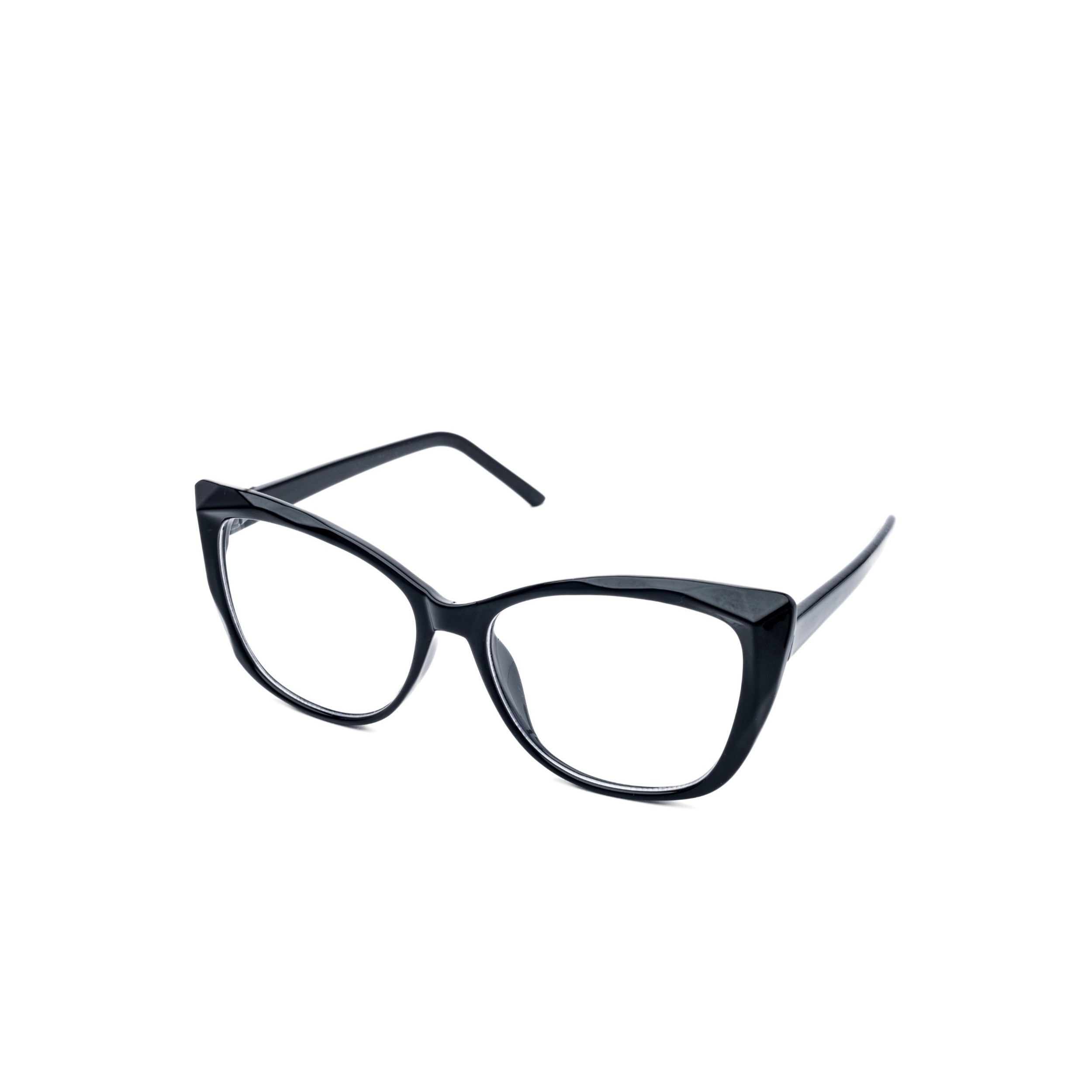 LadyBoss Alloras eyeglasses in Black, angled view #frame color_black