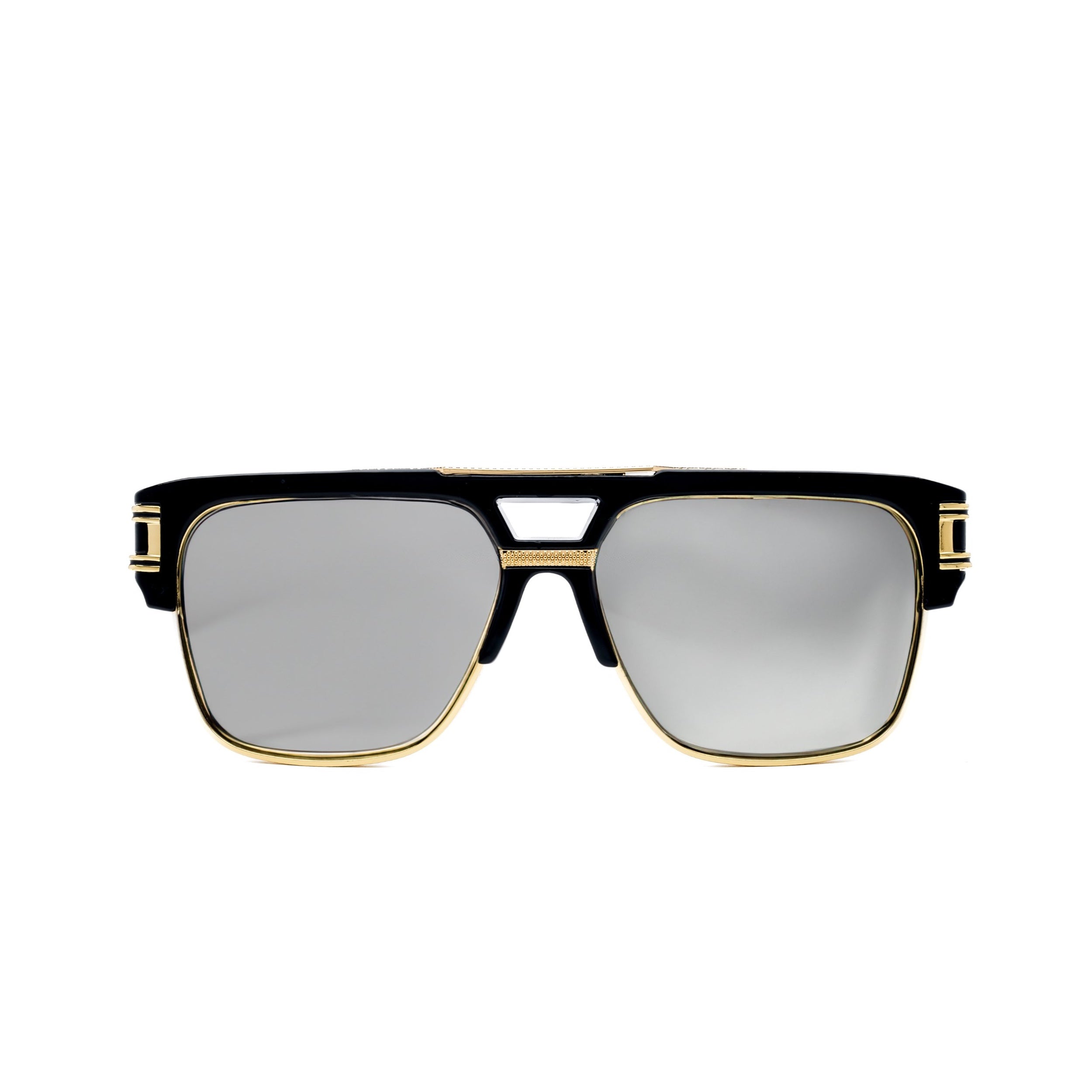 LadyBoss Capitals sunglasses in Mirrored Black, front view #frame color_mirrored black
