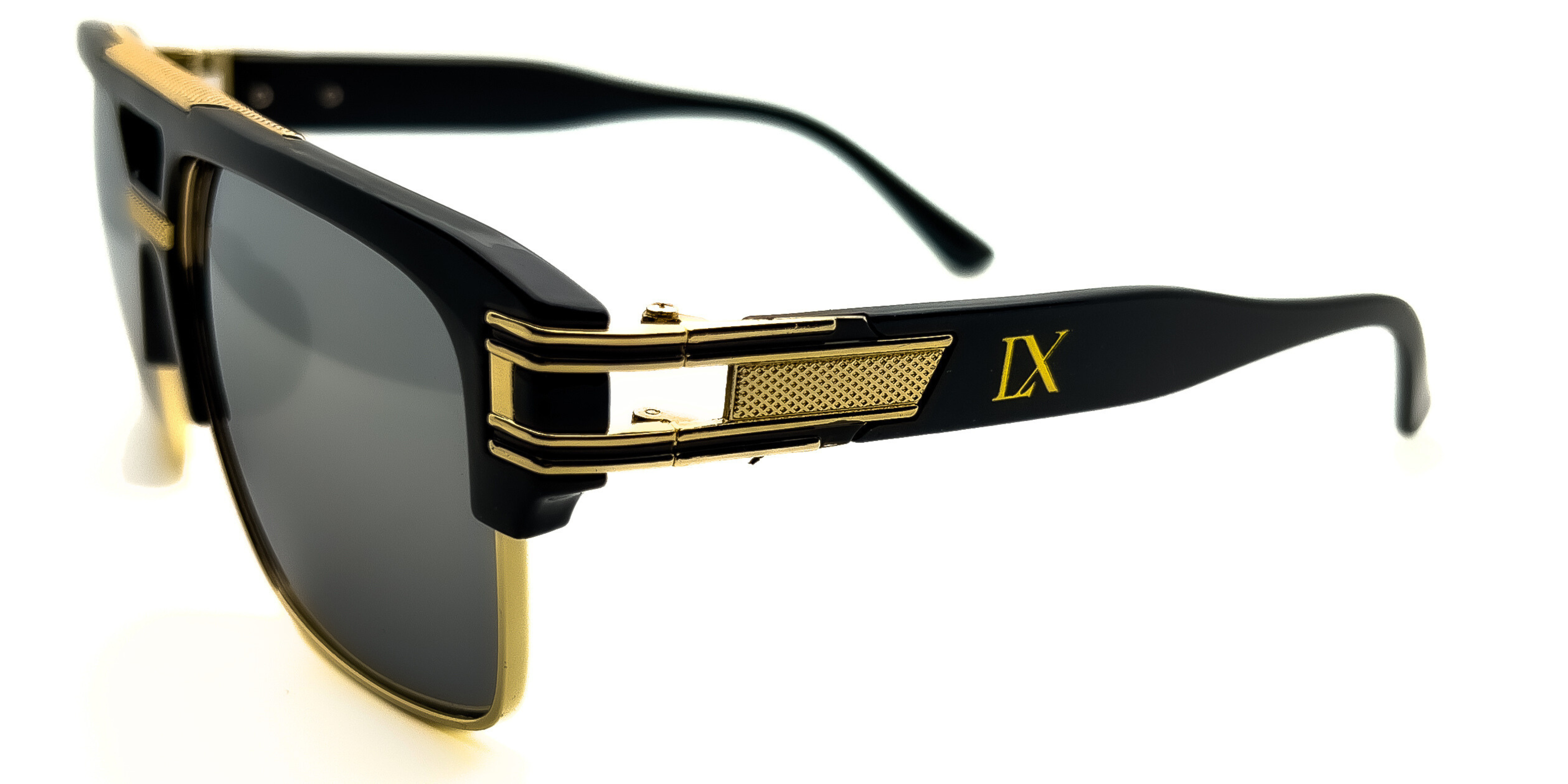 LUXURIANT™ SUNGLASSES - CAPITALS (Mirrored Black) - LadyBoss Glasses