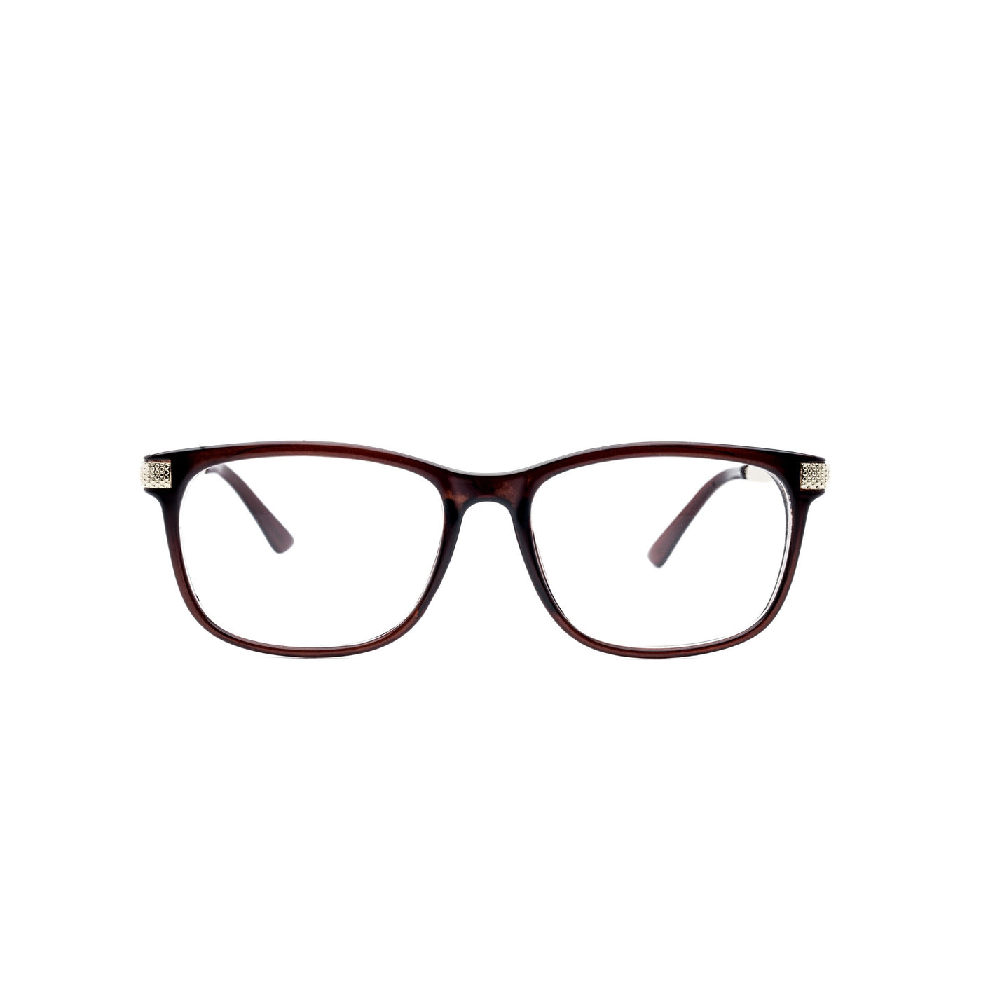 LadyBoss Dimensions eyeglasses in Earth Brown, front view