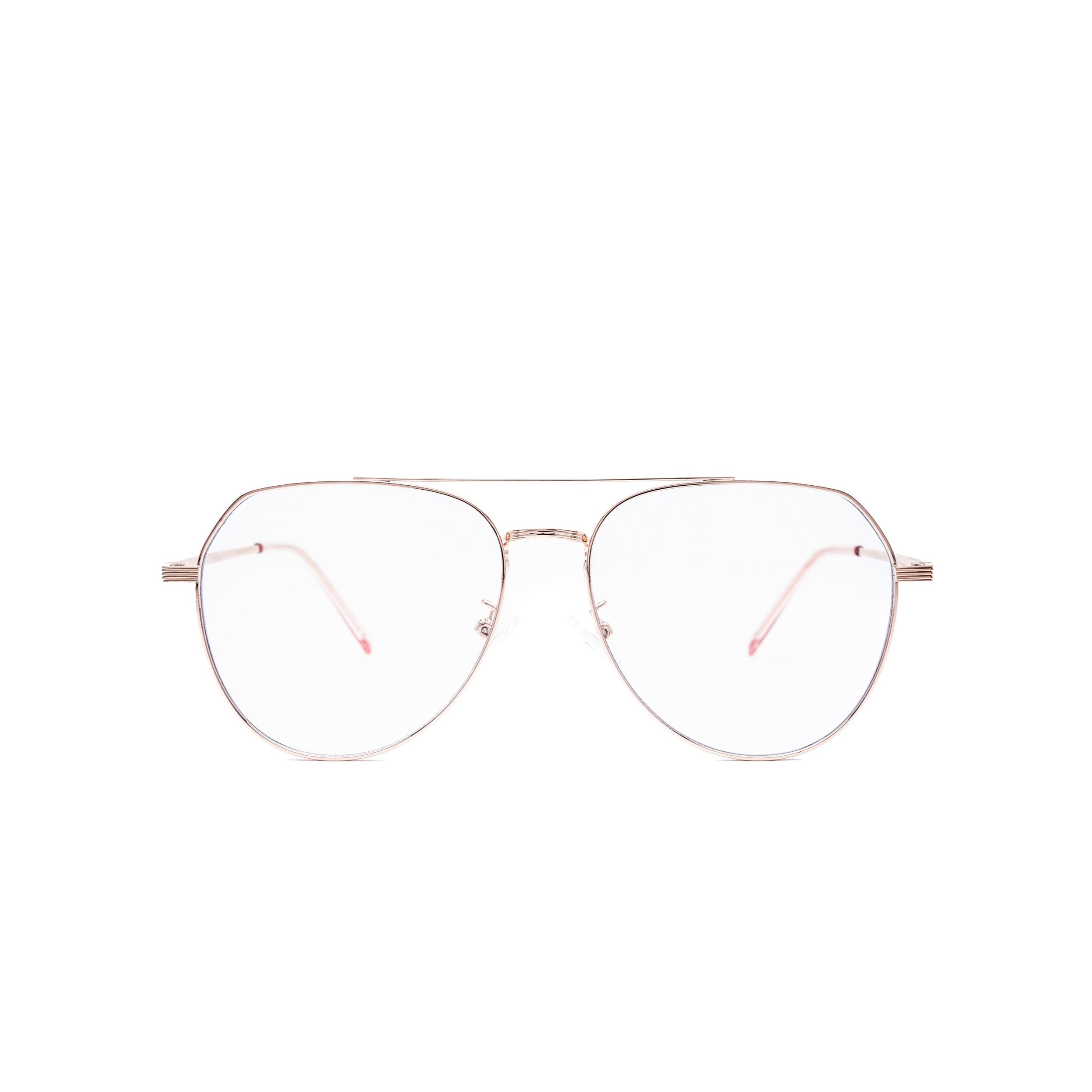 LadyBoss Evocatives eyeglasses in Rose Gold, front view #frame color_rose gold
