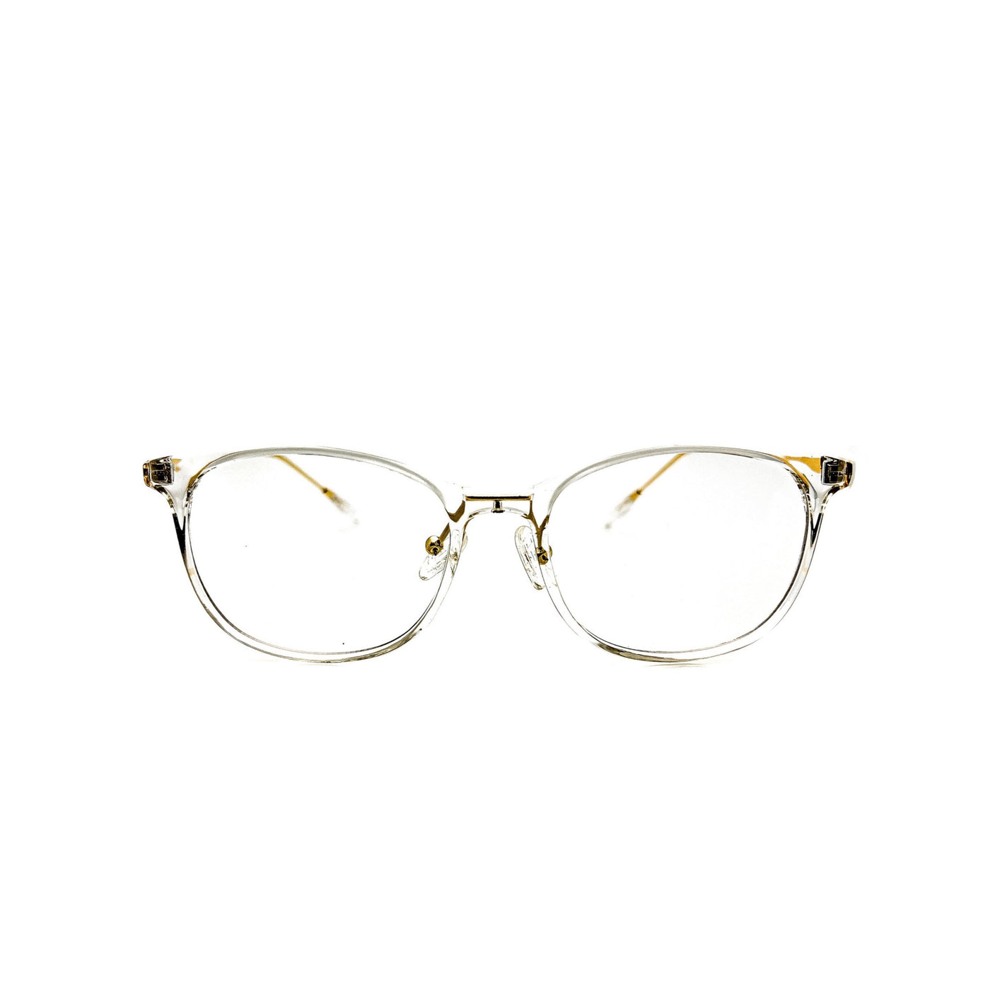 LadyBoss Minimals eyeglasses in Crystal Clear, front view