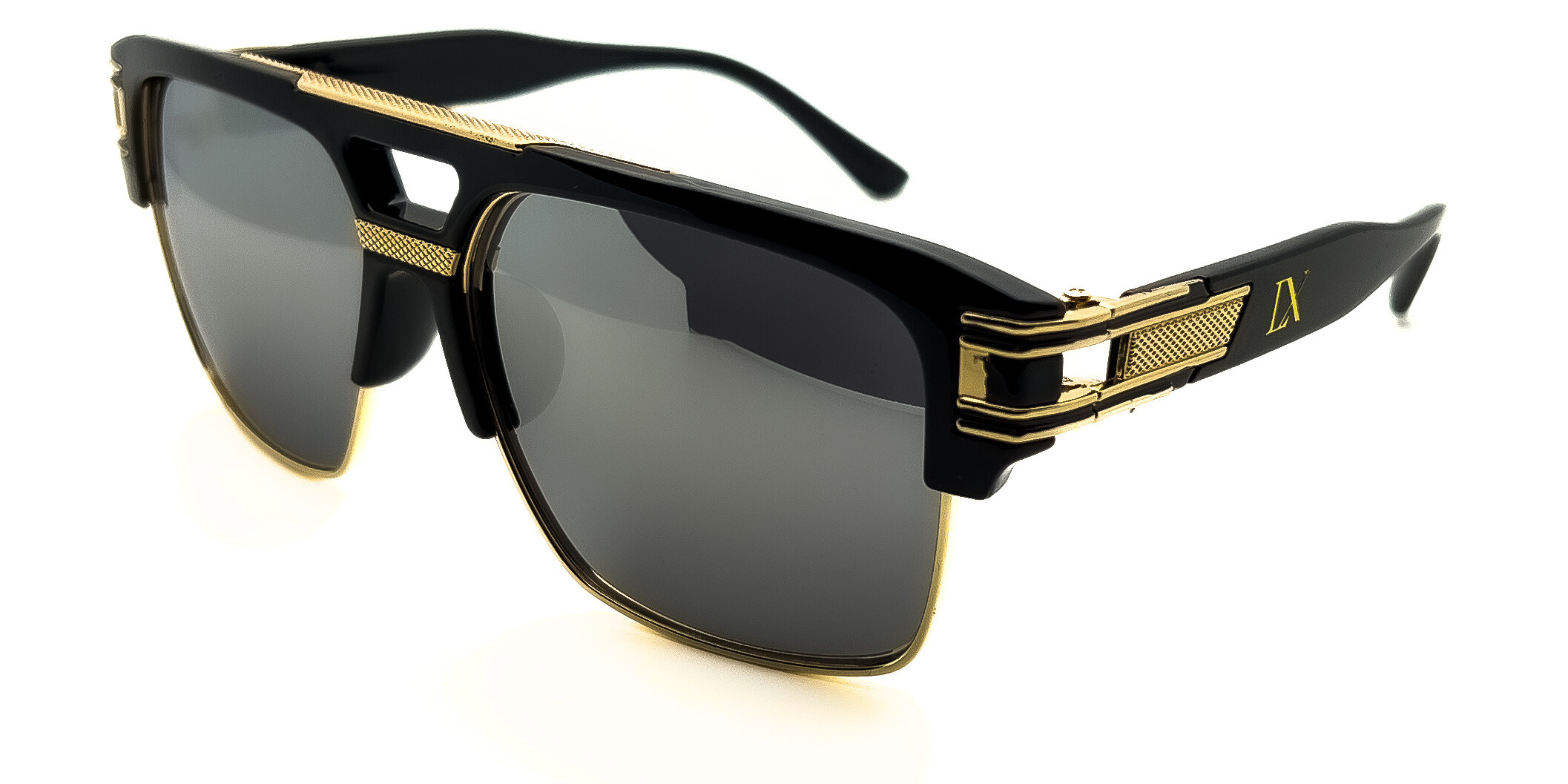 LUXURIANT™ SUNGLASSES - CAPITALS (Mirrored Black) - LadyBoss Glasses