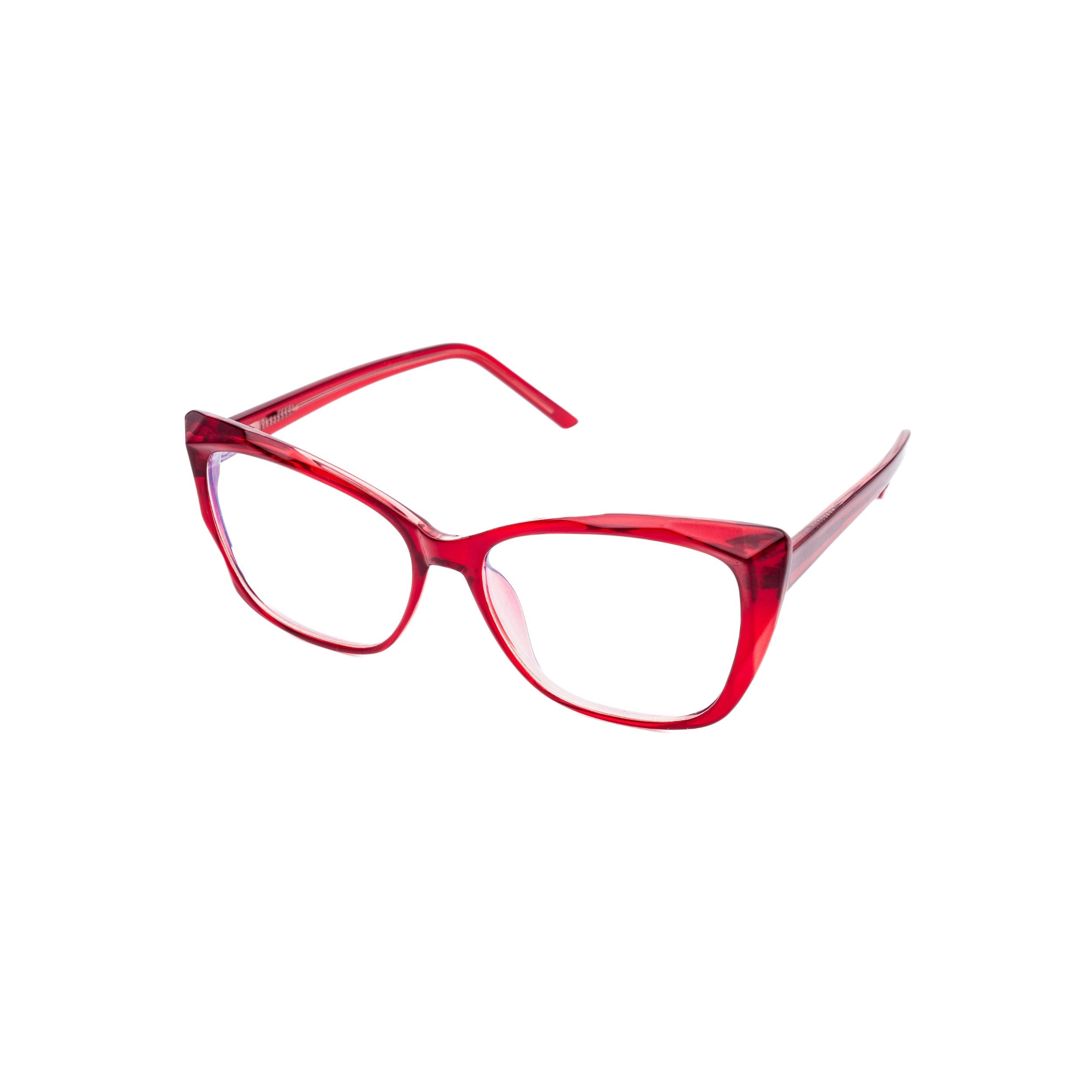 LadyBoss Alloras eyeglasses in Cardinal Crystal, angled view #frame color_cardinal crystal