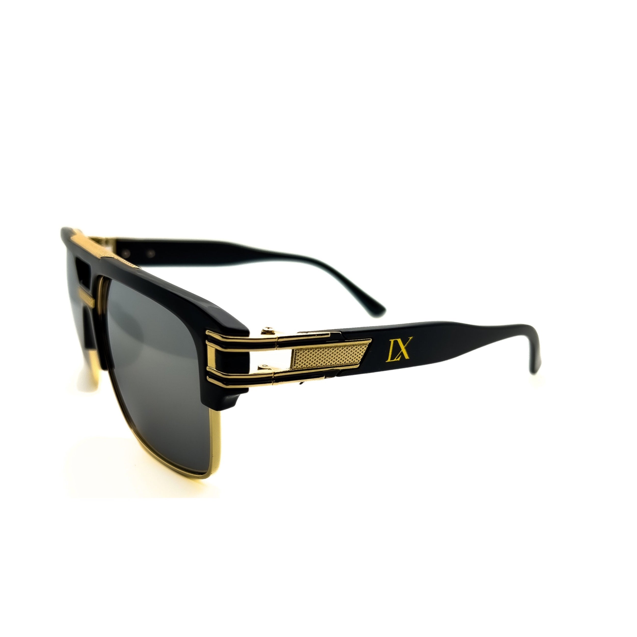 LadyBoss Capitals sunglasses in Mirrored Black, wide angled view #frame color_mirrored black