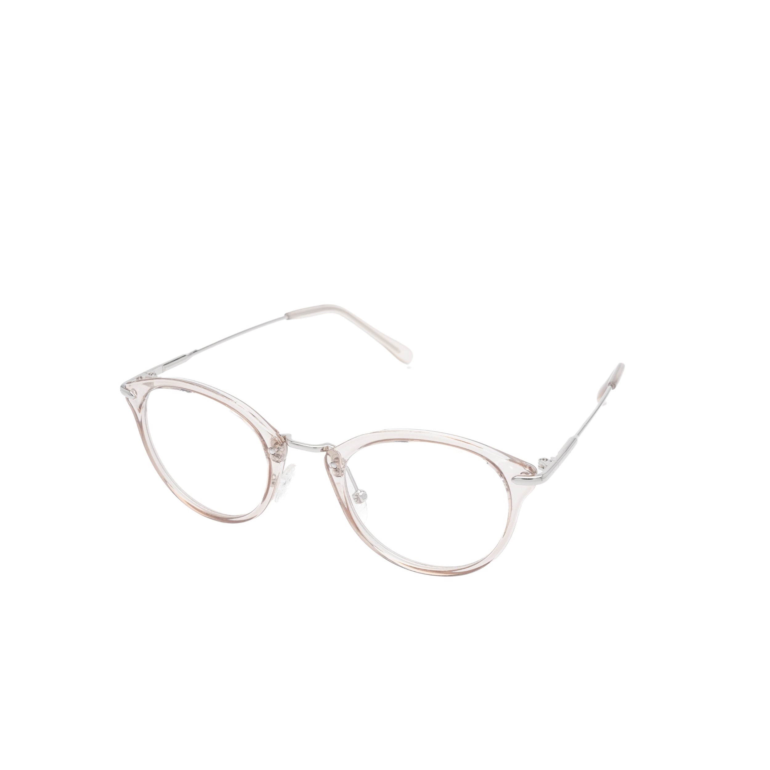 LadyBoss Visionaries eyeglasses in Light Pink, angled view #frame color_light pink