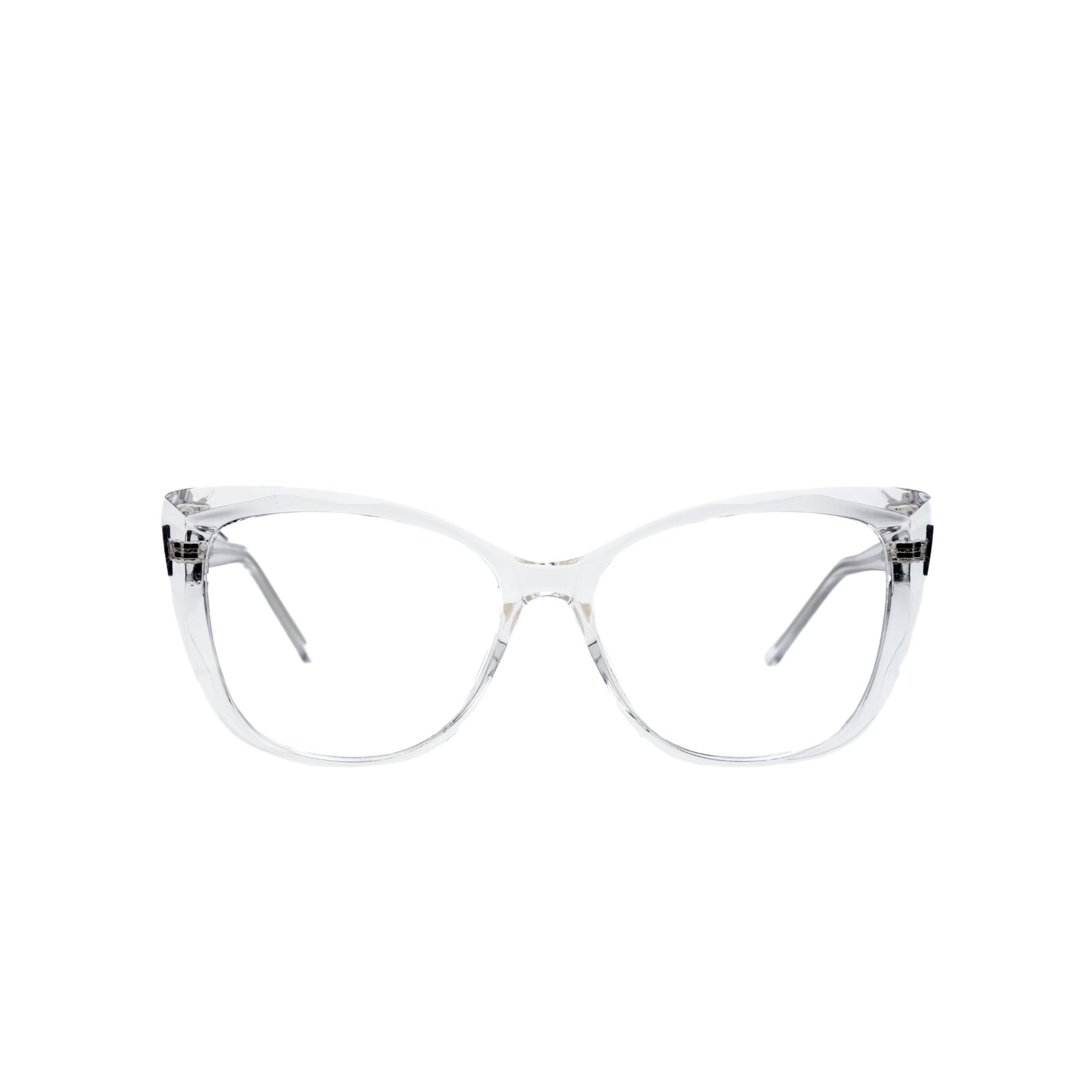 LadyBoss Alloras eyeglasses in Crystal Clear, front view #frame color_crystal clear