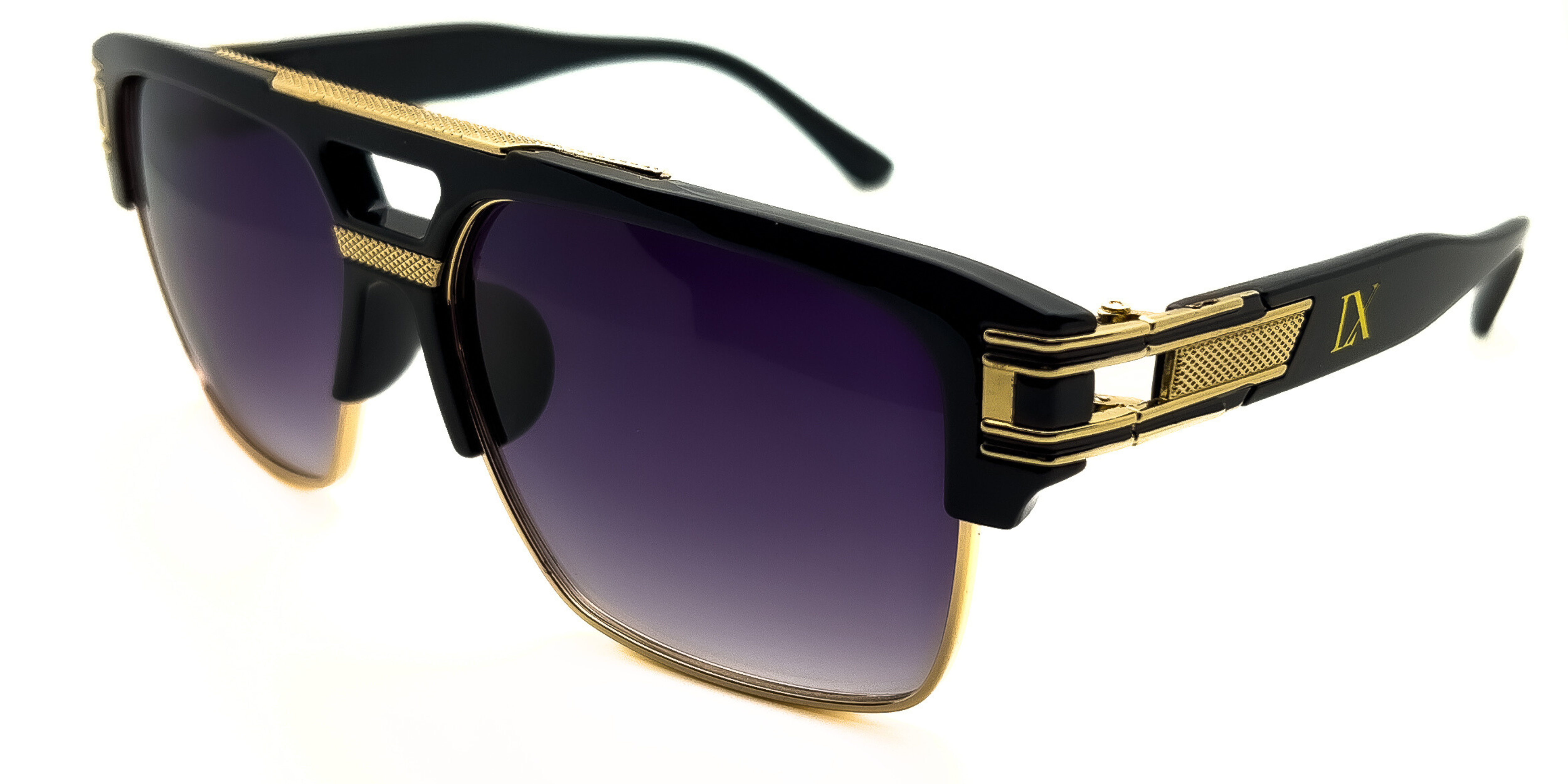 LUXURIANT™ SUNGLASSES - CAPITALS (Faded Black) - LadyBoss Glasses