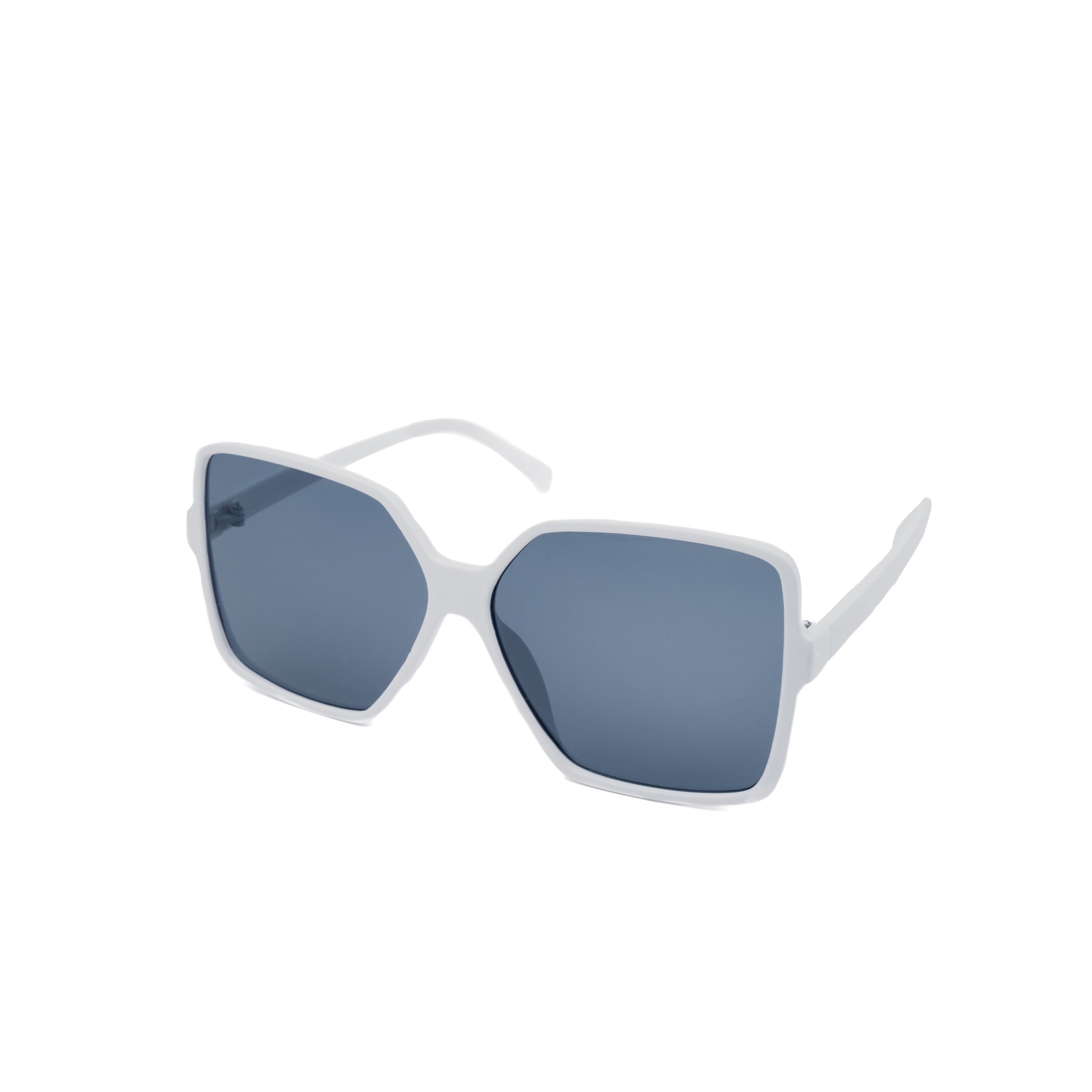 LadyBoss Glamours sunglasses in White, angled view #frame color_white