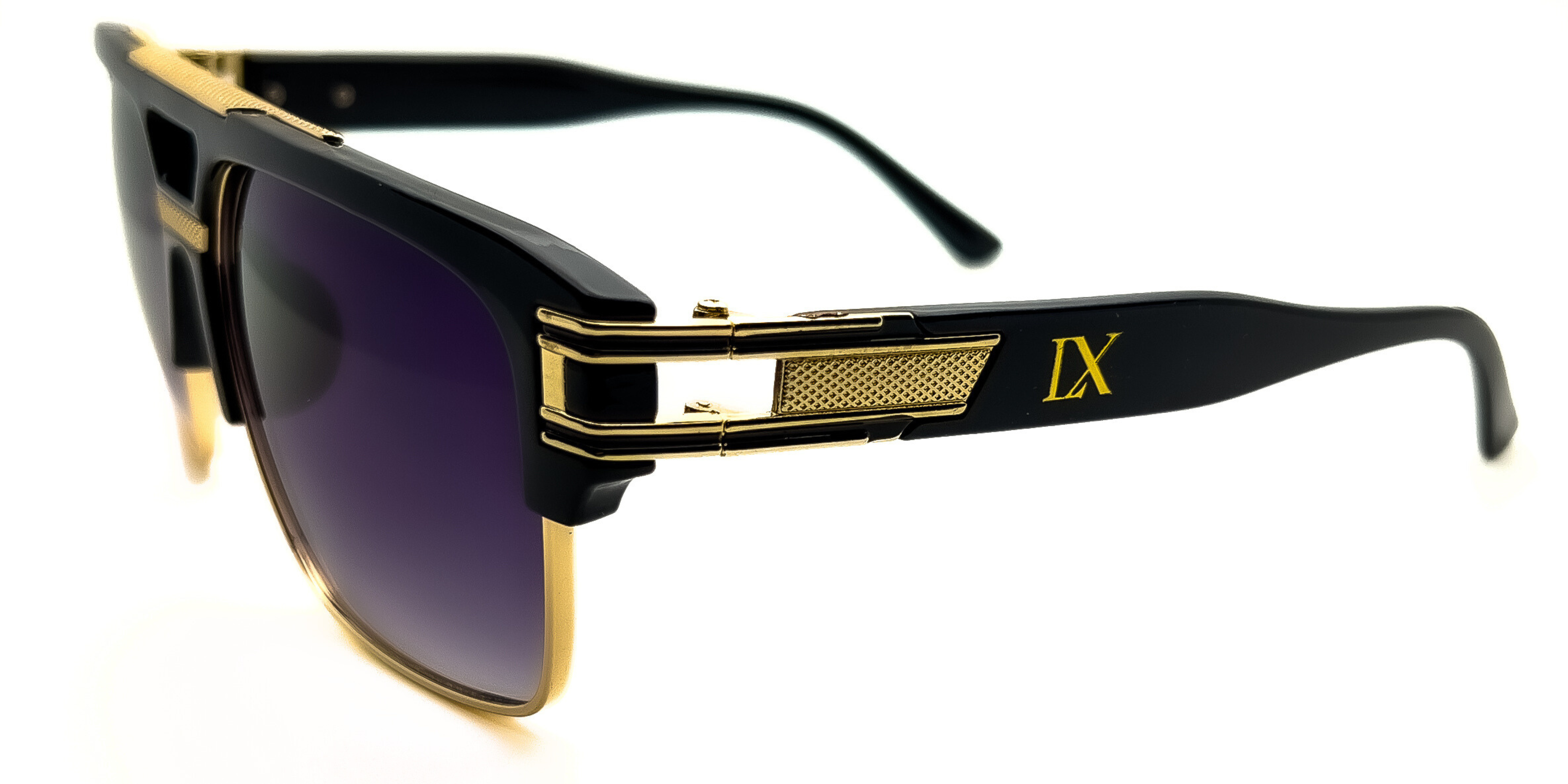 LUXURIANT™ SUNGLASSES - CAPITALS (Faded Black) - LadyBoss Glasses