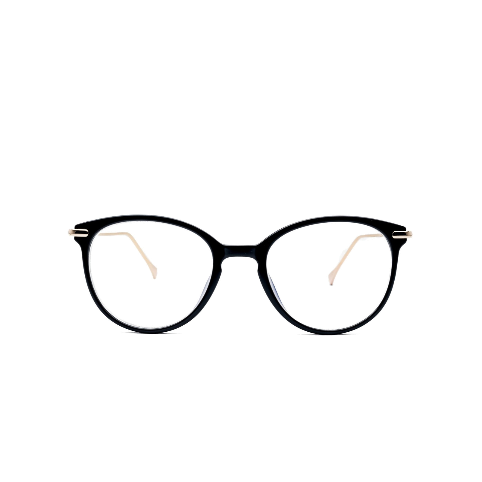 LadyBoss Icons eyeglasses in Black, front view #frame color_black