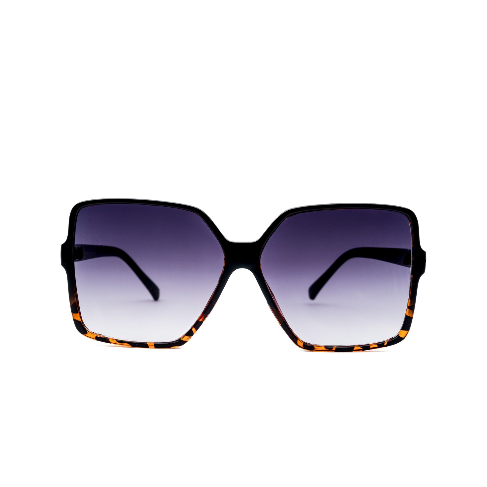 LadyBoss Glamours sunglasses in Black, front view #frame color_black