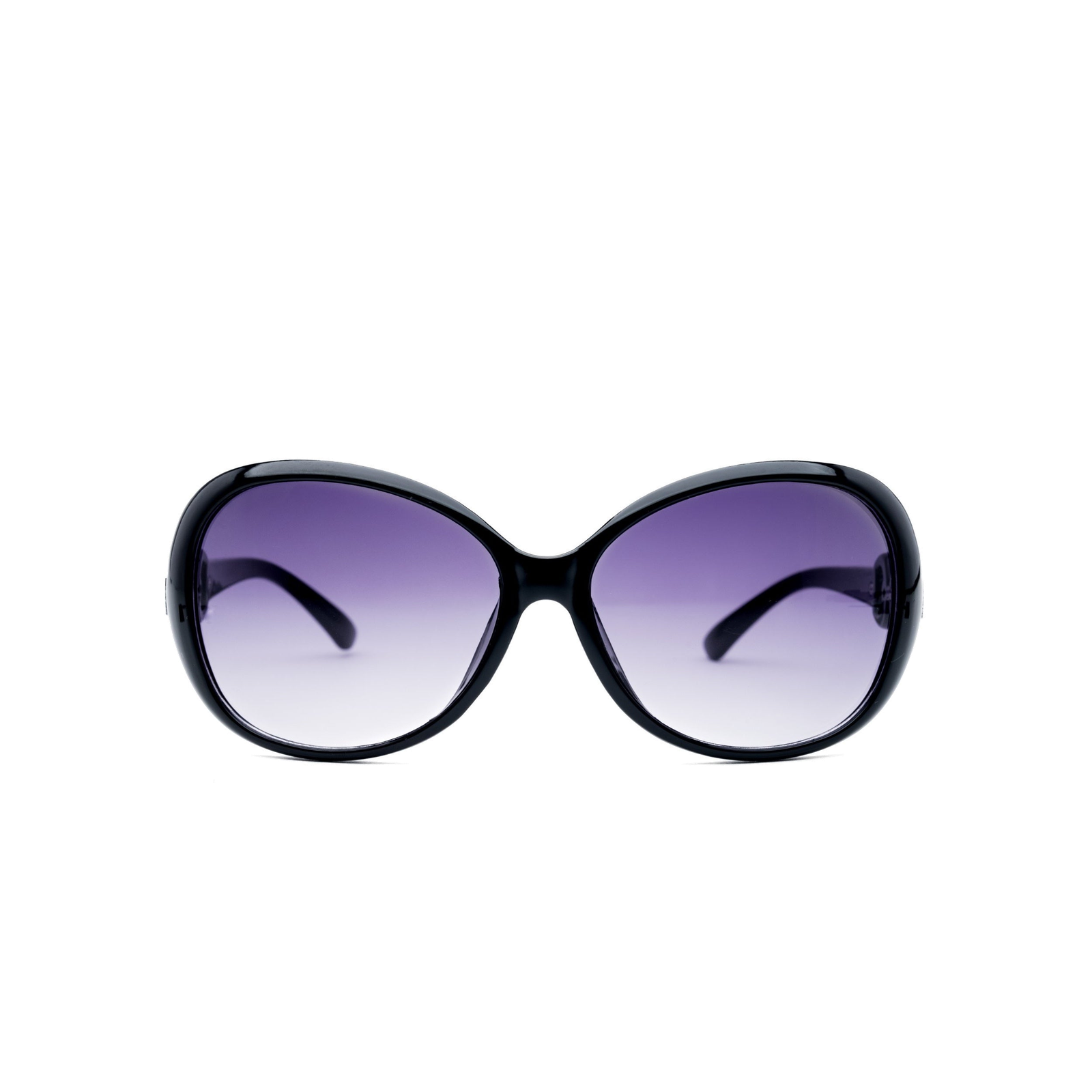 LadyBoss Spectacles sunglasses in Black, front view #frame color_black