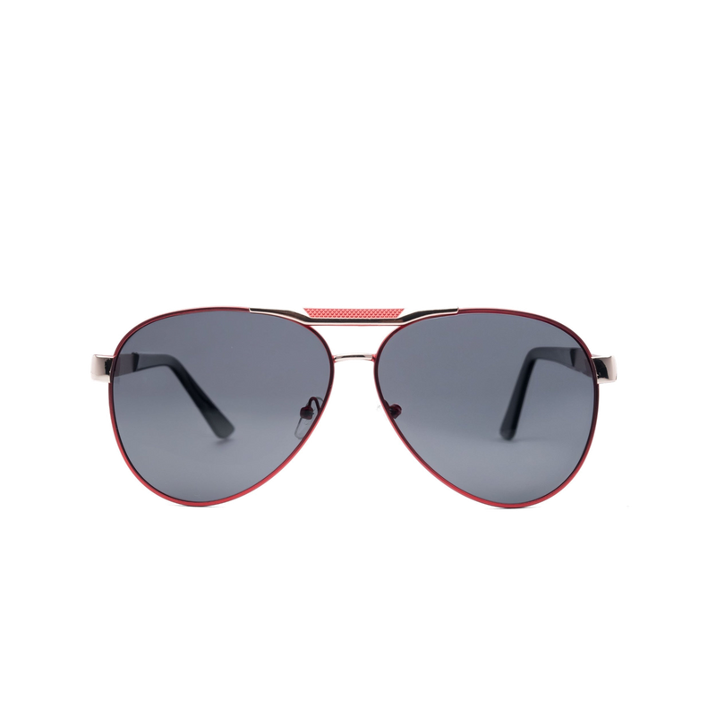 LadyBoss Aviators sunglasses in Black & Red, front view