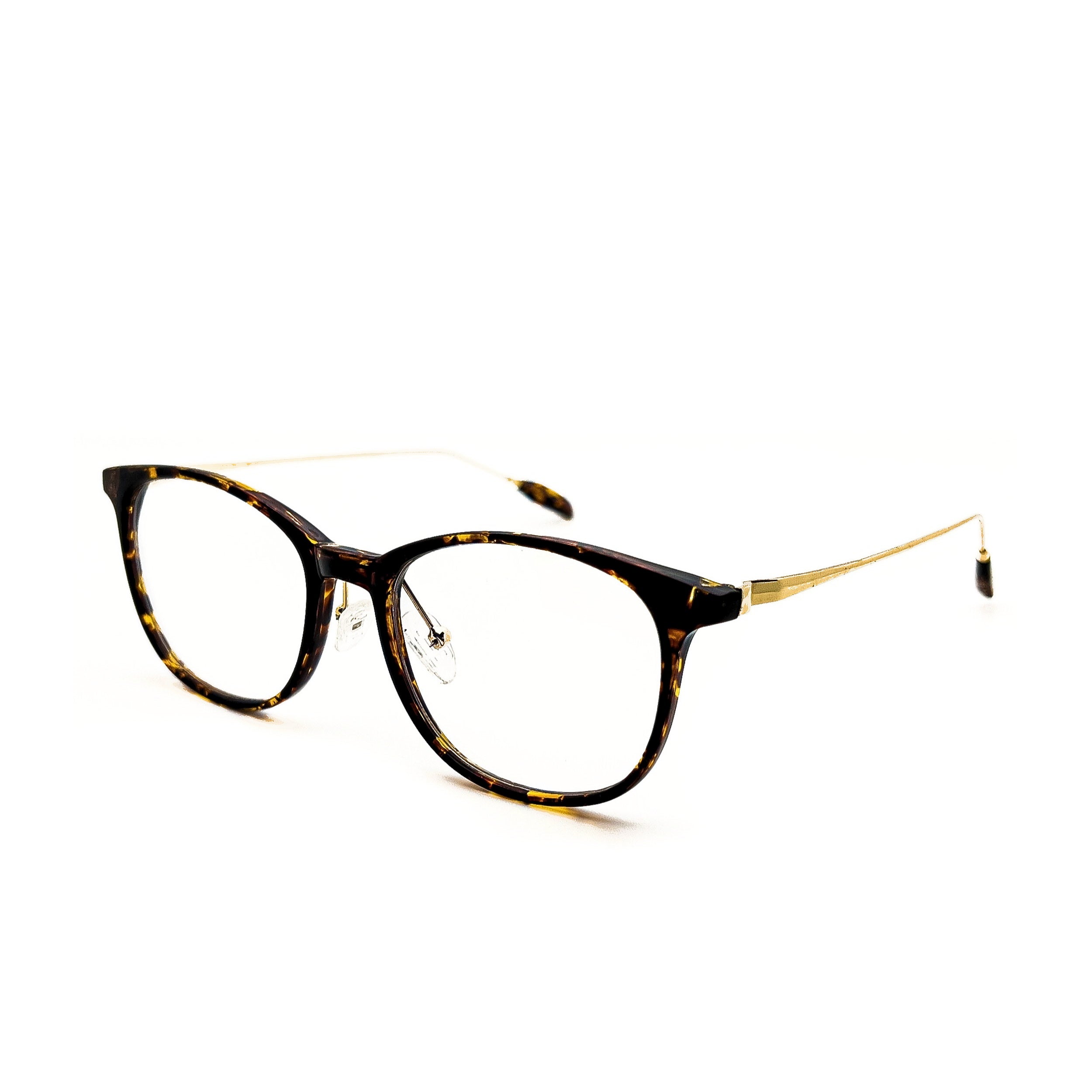 LadyBoss Minimals eyeglasses in Leopard, angled view