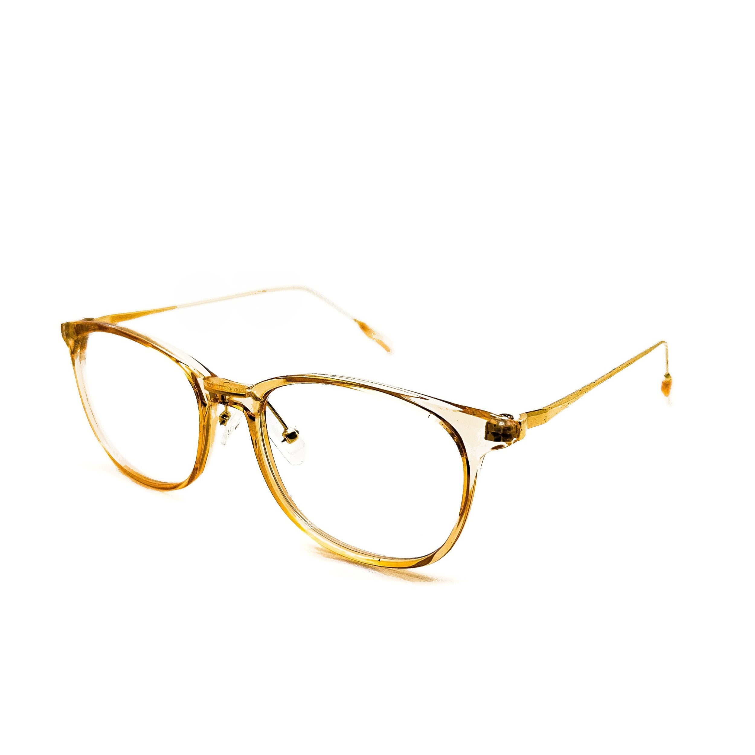 LadyBoss Minimals eyeglasses in Coffee, angled view