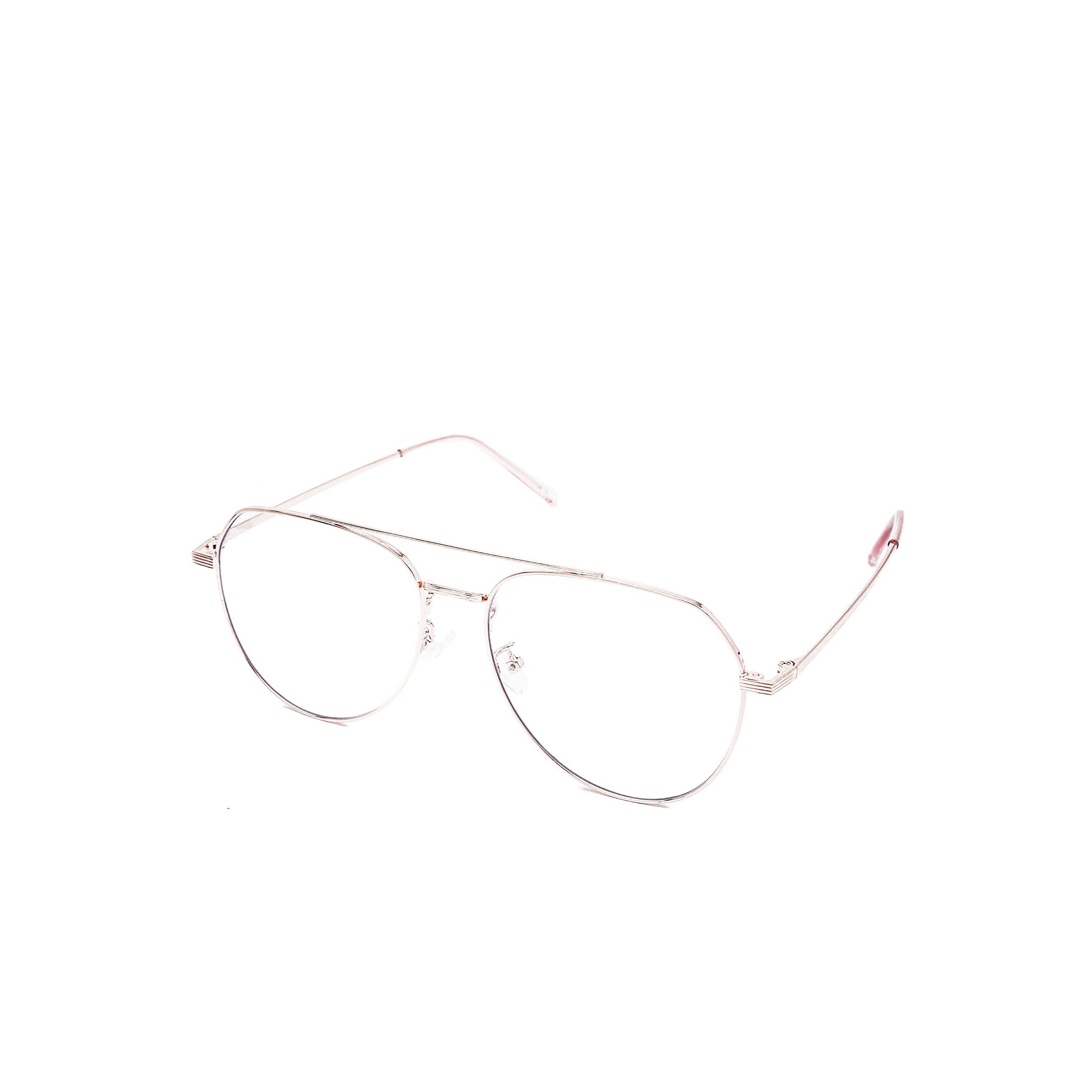 LadyBoss Evocatives eyeglasses in Rose Gold, angled view