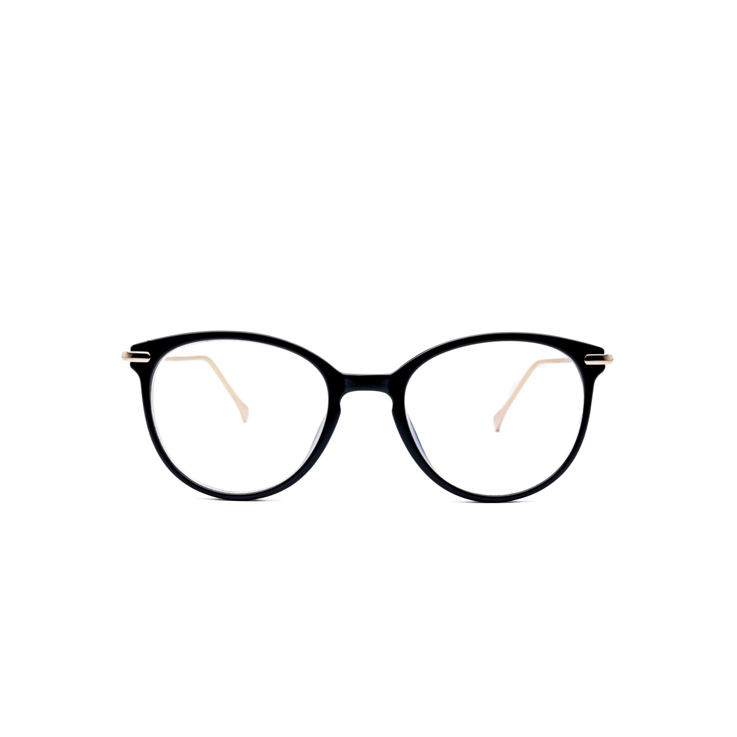LadyBoss Icons eyeglasses in Black, front view #frame color_black