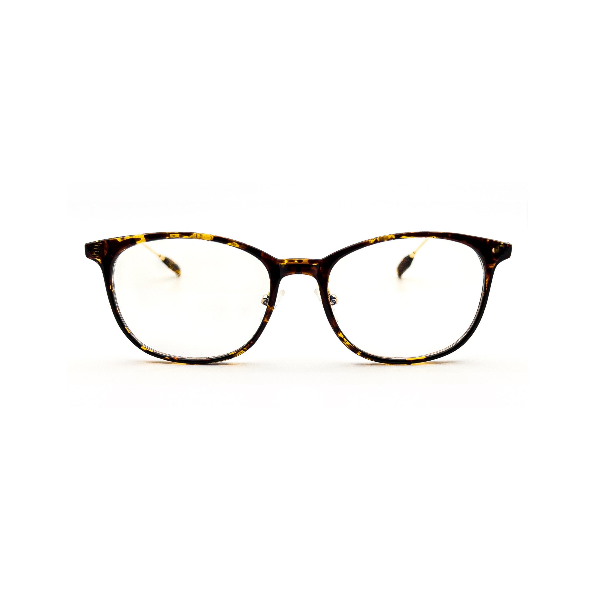 LadyBoss Minimals eyeglasses in Leopard, front view #frame color_leopard