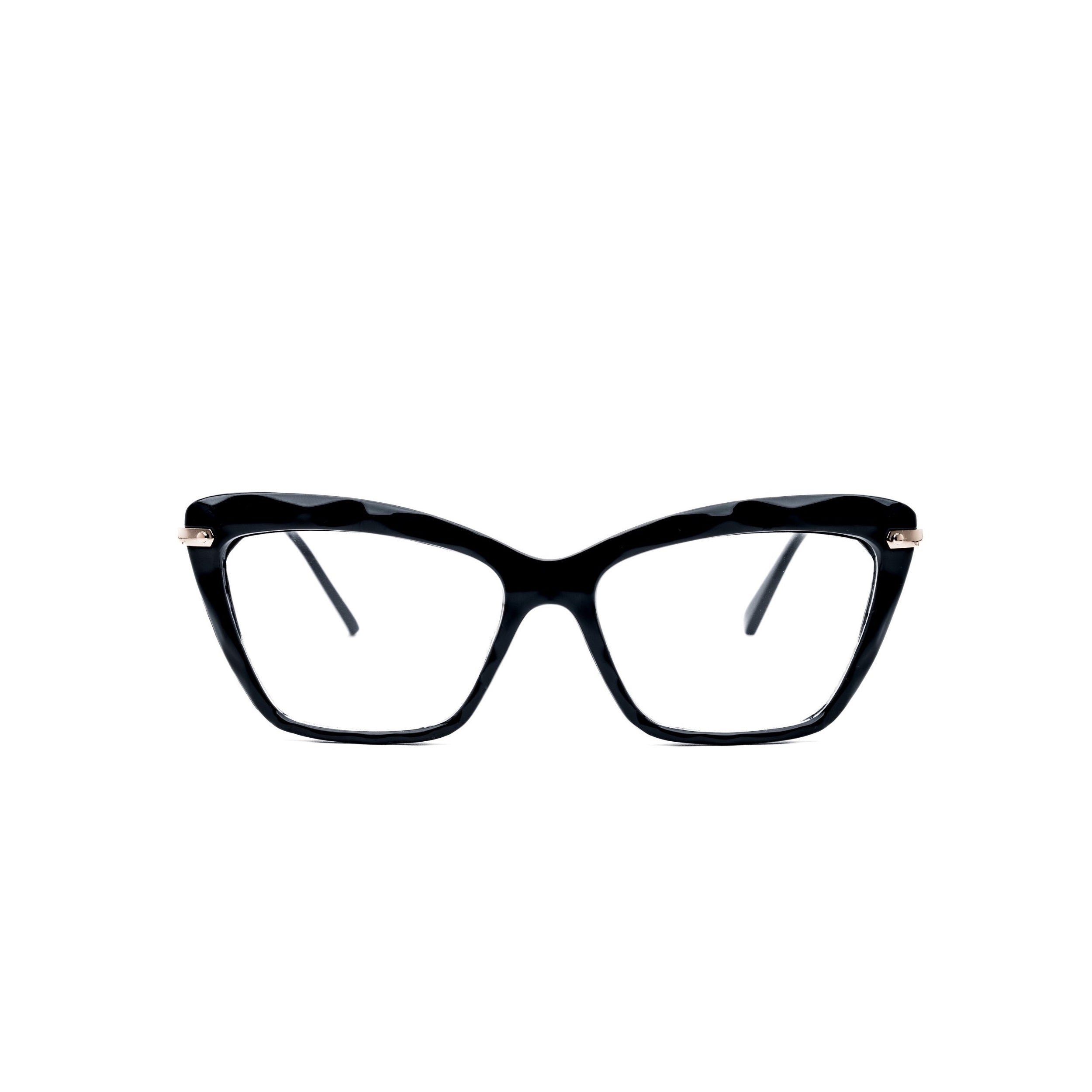 LadyBoss Savants eyeglasses in Black, front view #frame color_black