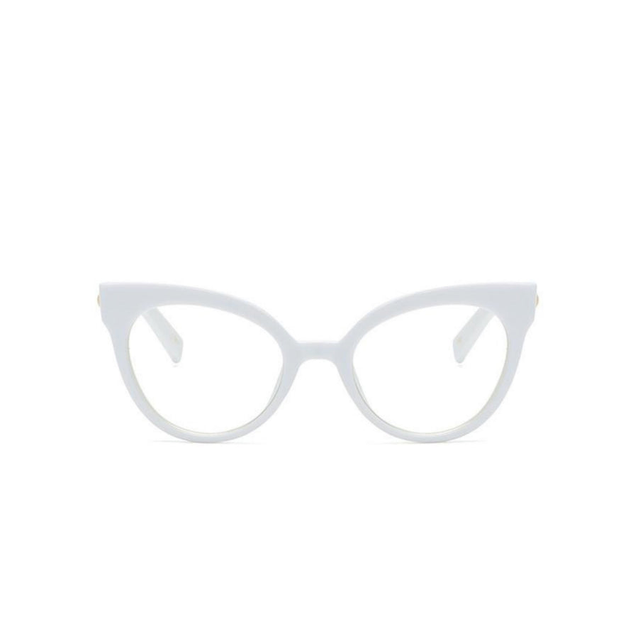 LadyBoss Showstoppers eyeglasses in White, front view #frame color_white