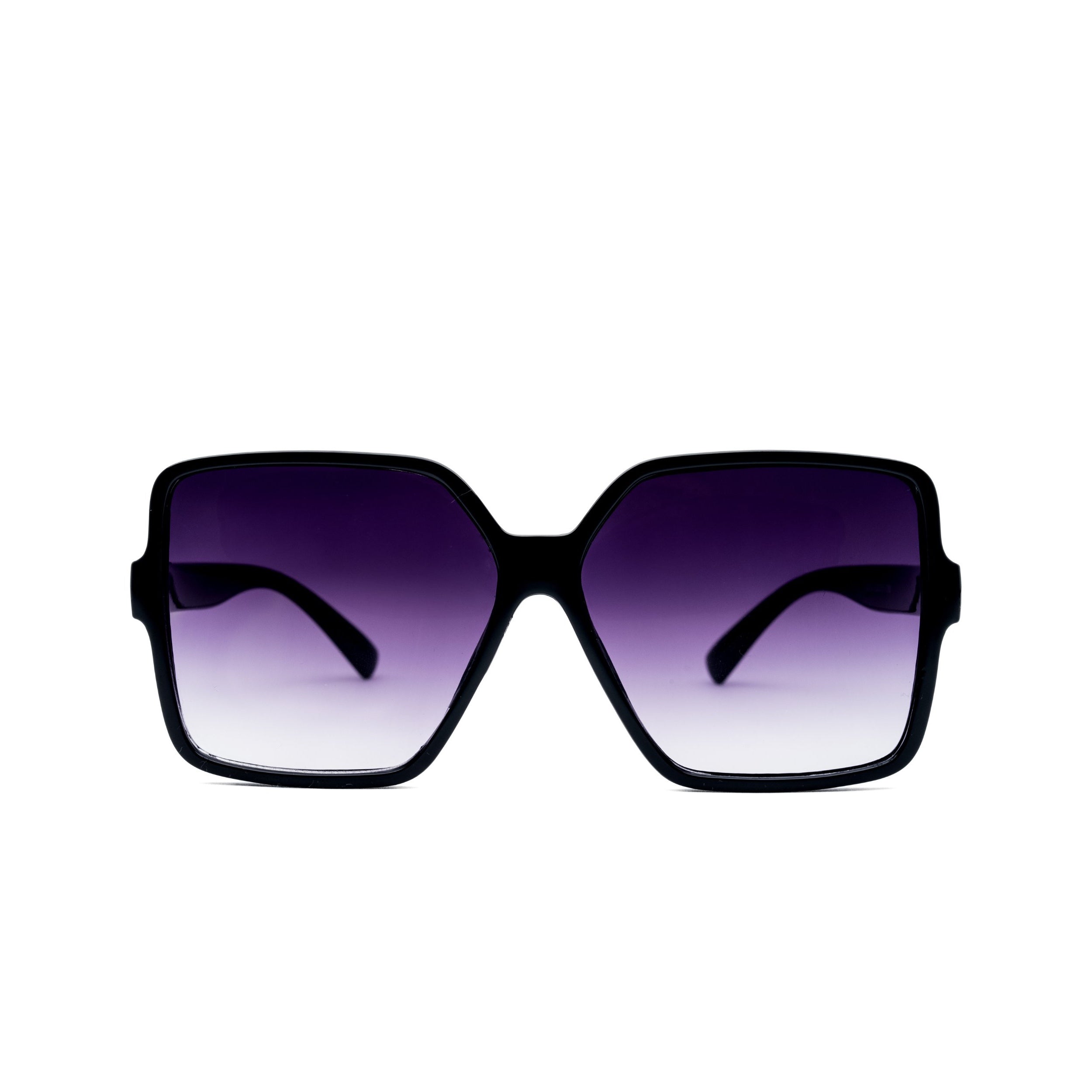 LadyBoss Glamours sunglasses in Black, front view #frame color_black