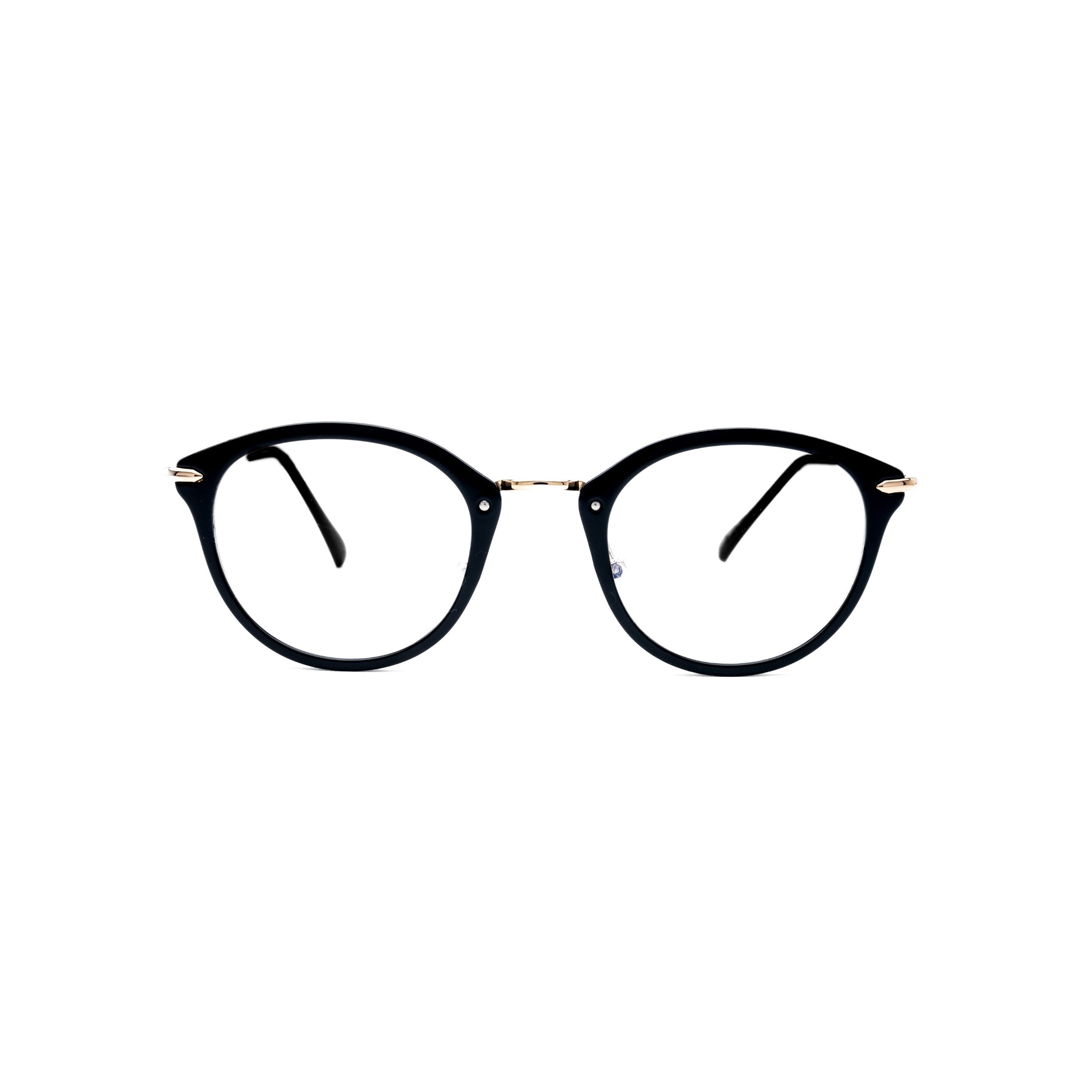 LadyBoss Visionaries eyeglasses in Black, front view #frame color_black