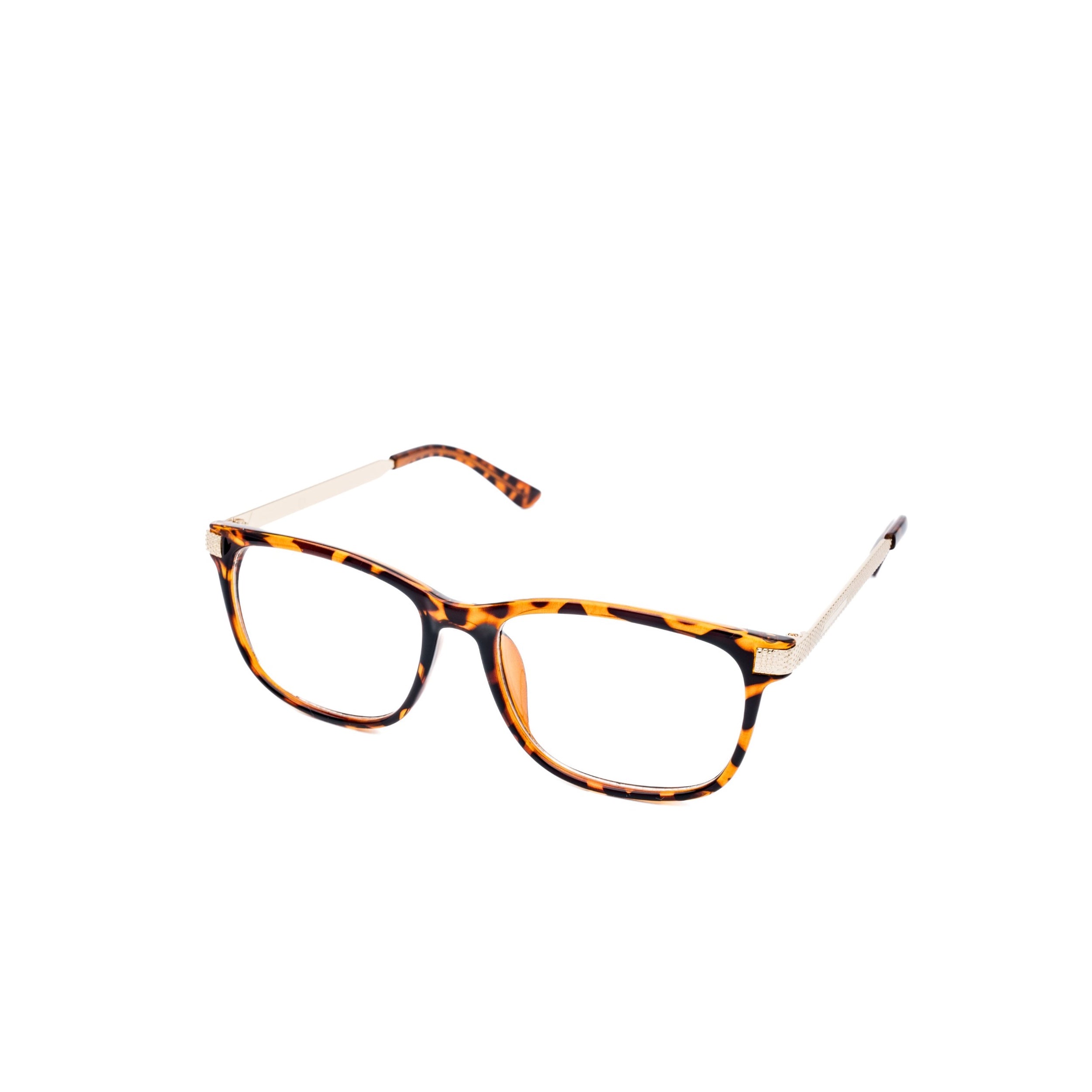 LadyBoss Dimensions eyeglasses in Leopard, angled view #frame color_Leopard