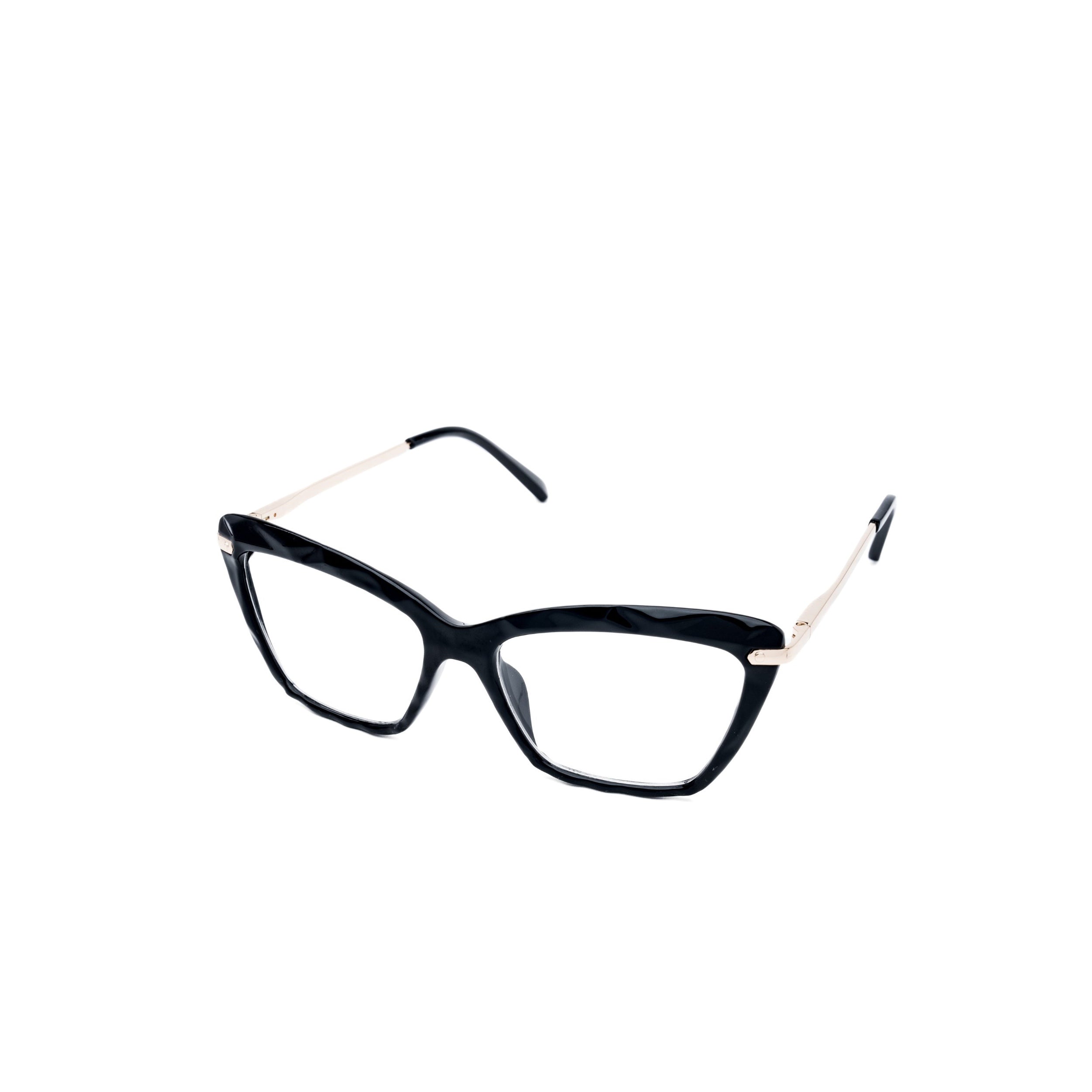 LadyBoss Savants eyeglasses in Black, angled view #frame color_black