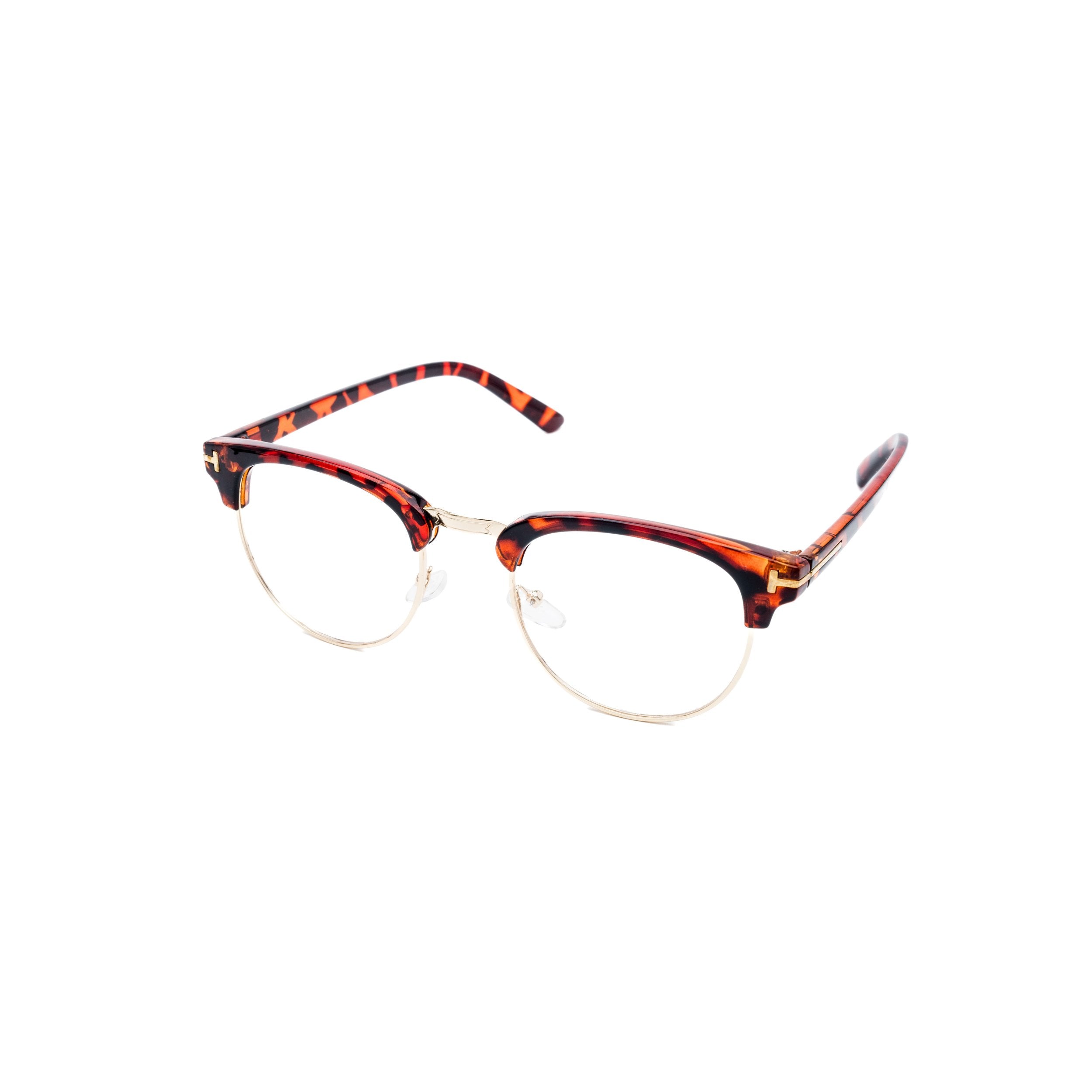 LadyBoss Scholars eyeglasses in Tortoise, angled view #frame color_tortoise