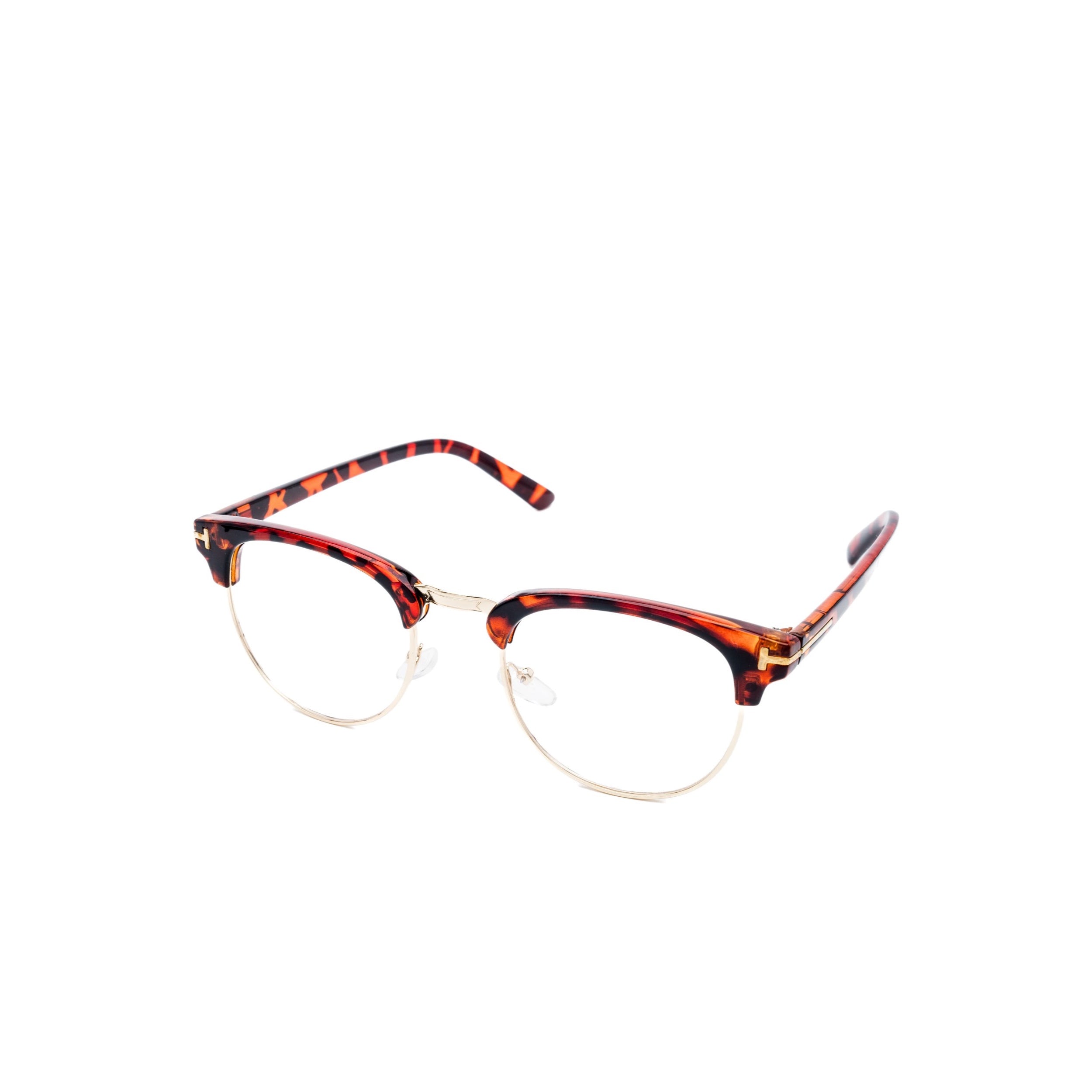 LadyBoss Scholars eyeglasses in Tortoise, angled view #frame color_tortoise