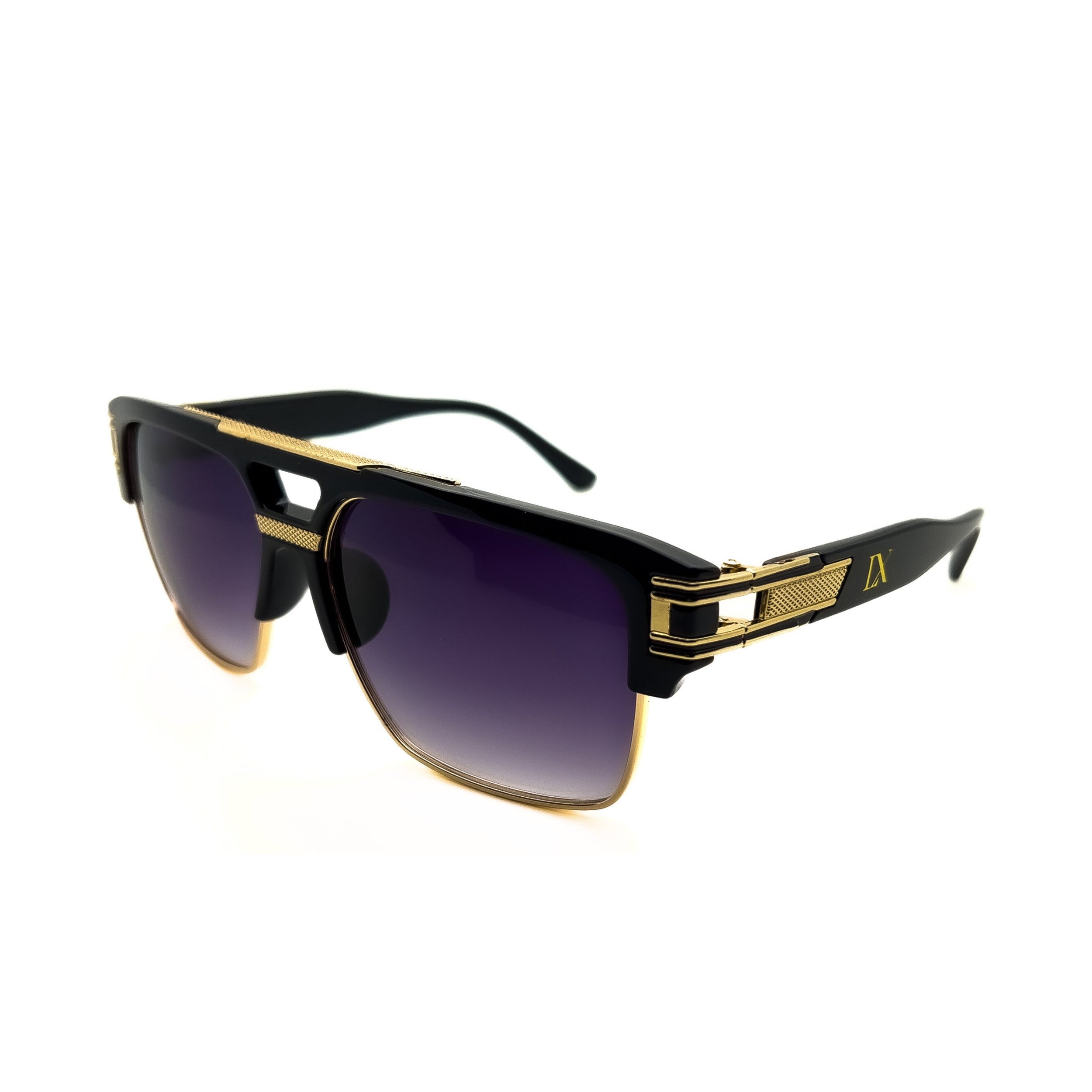 LadyBoss Capitals sunglasses in Faded Black, angled view #frame color_faded black
