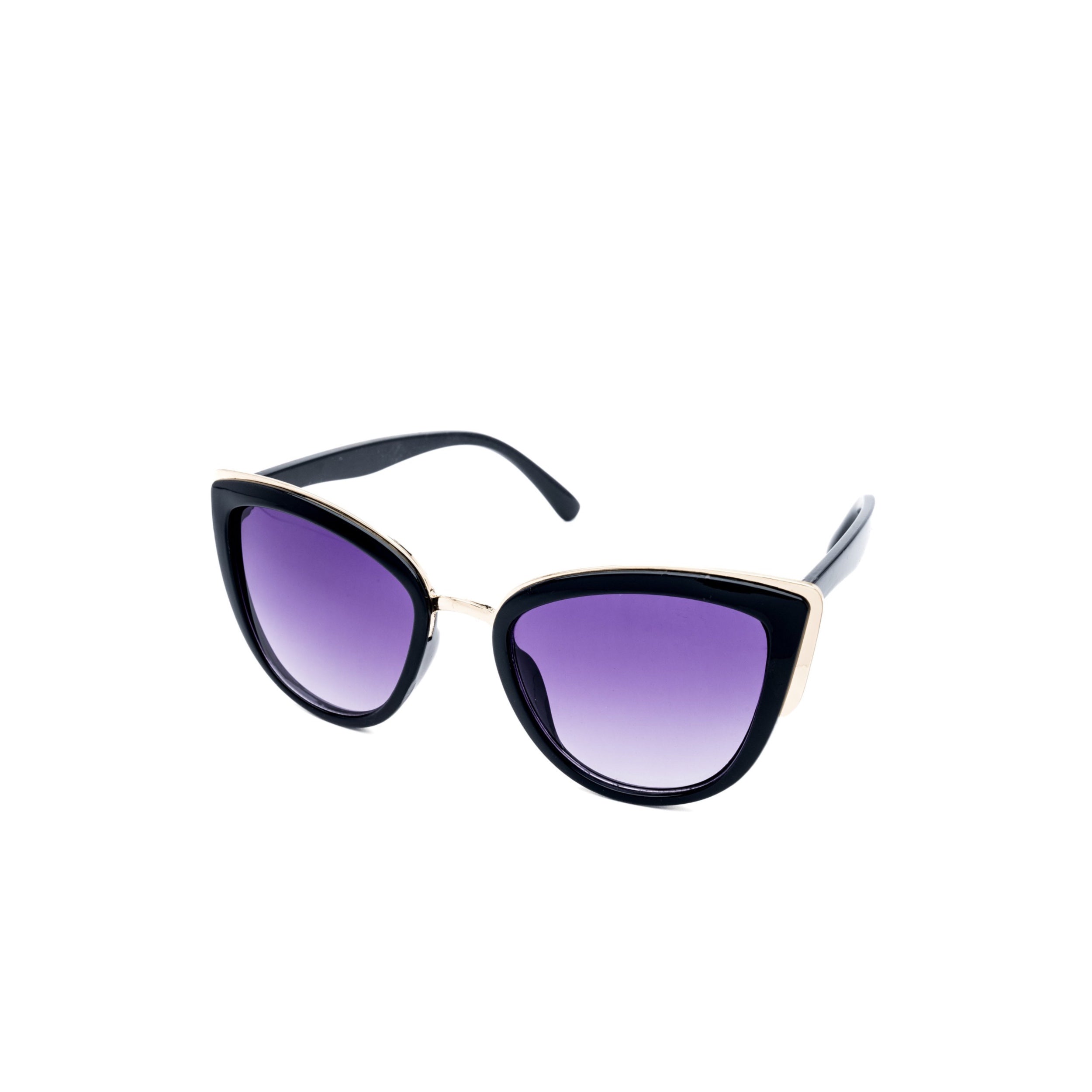 LadyBoss Contours sunglasses in Black, angled view #frame color_black