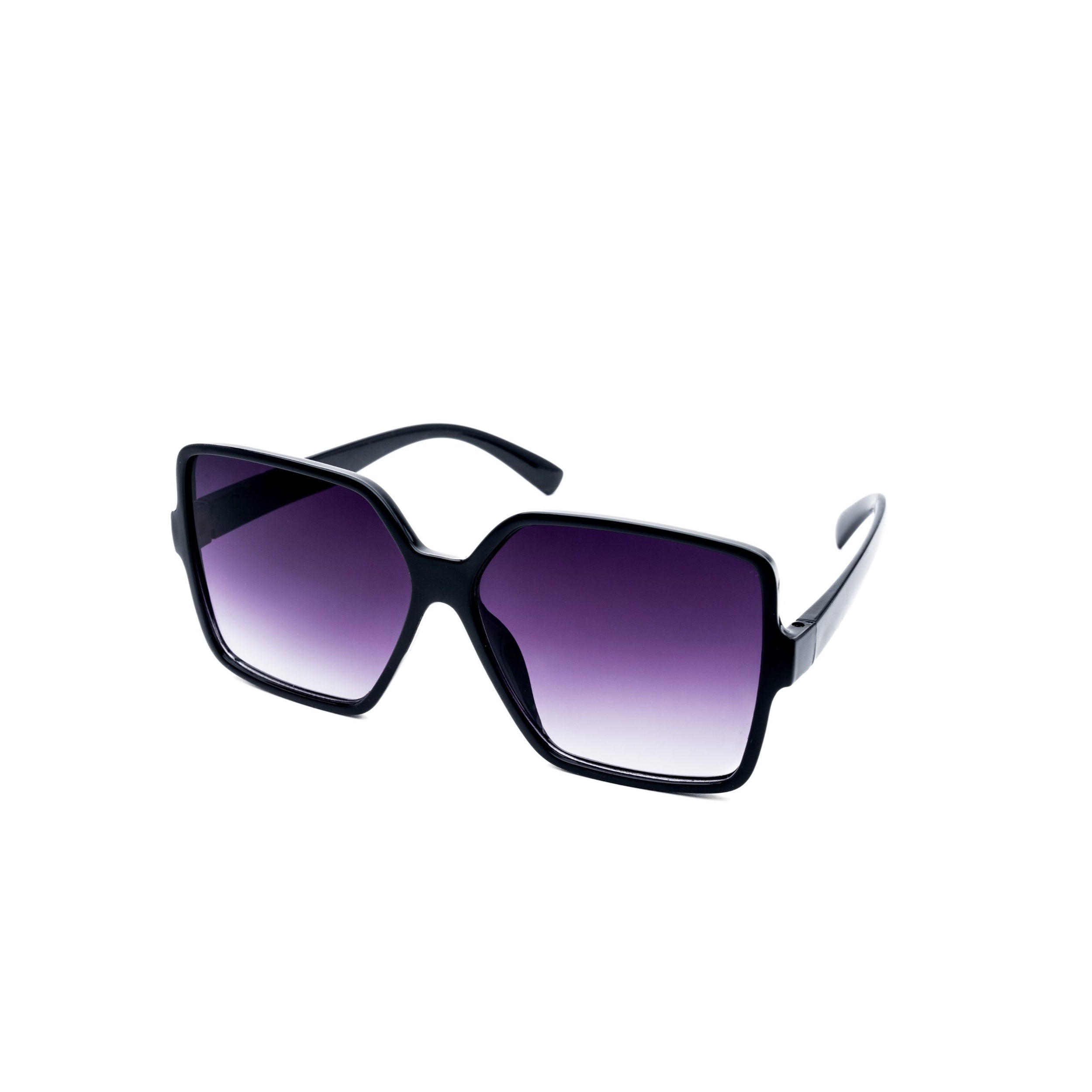 LadyBoss Glamours sunglasses in Black, angled view #frame color_black
