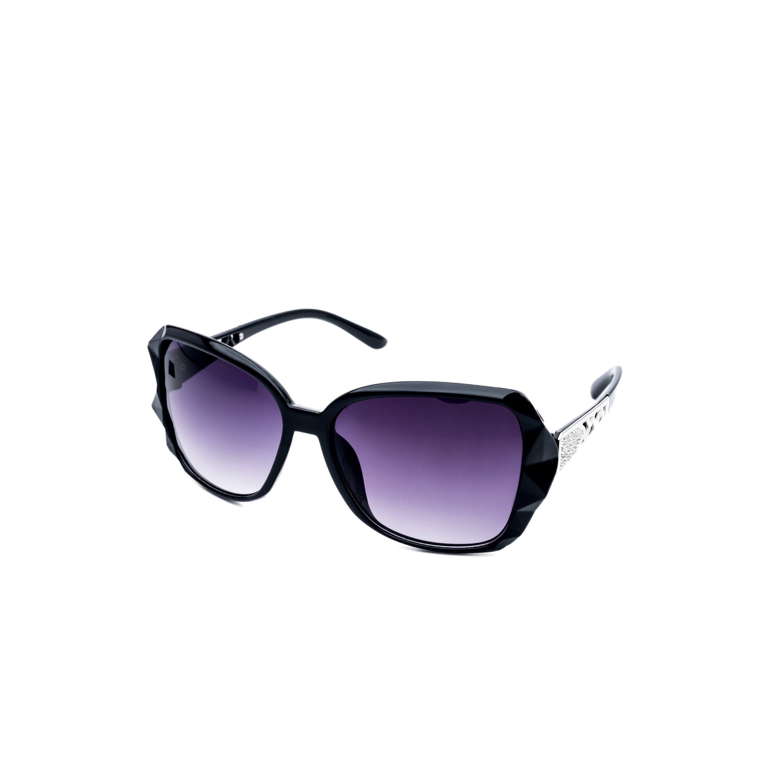 LadyBoss Mavens sunglasses in Black, angled view #frame color_black