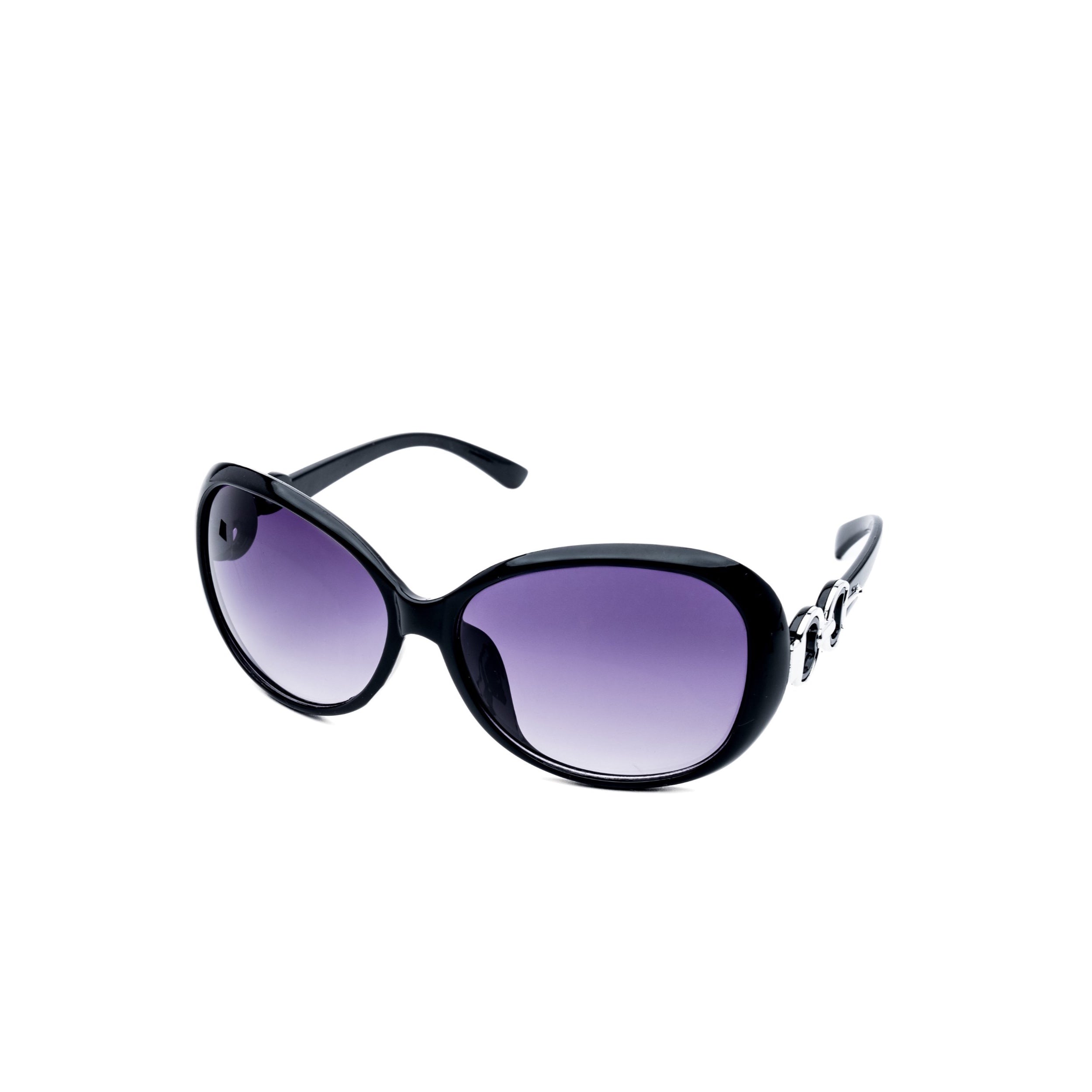 LadyBoss Spectacles sunglasses in Black, angled view #frame color_black