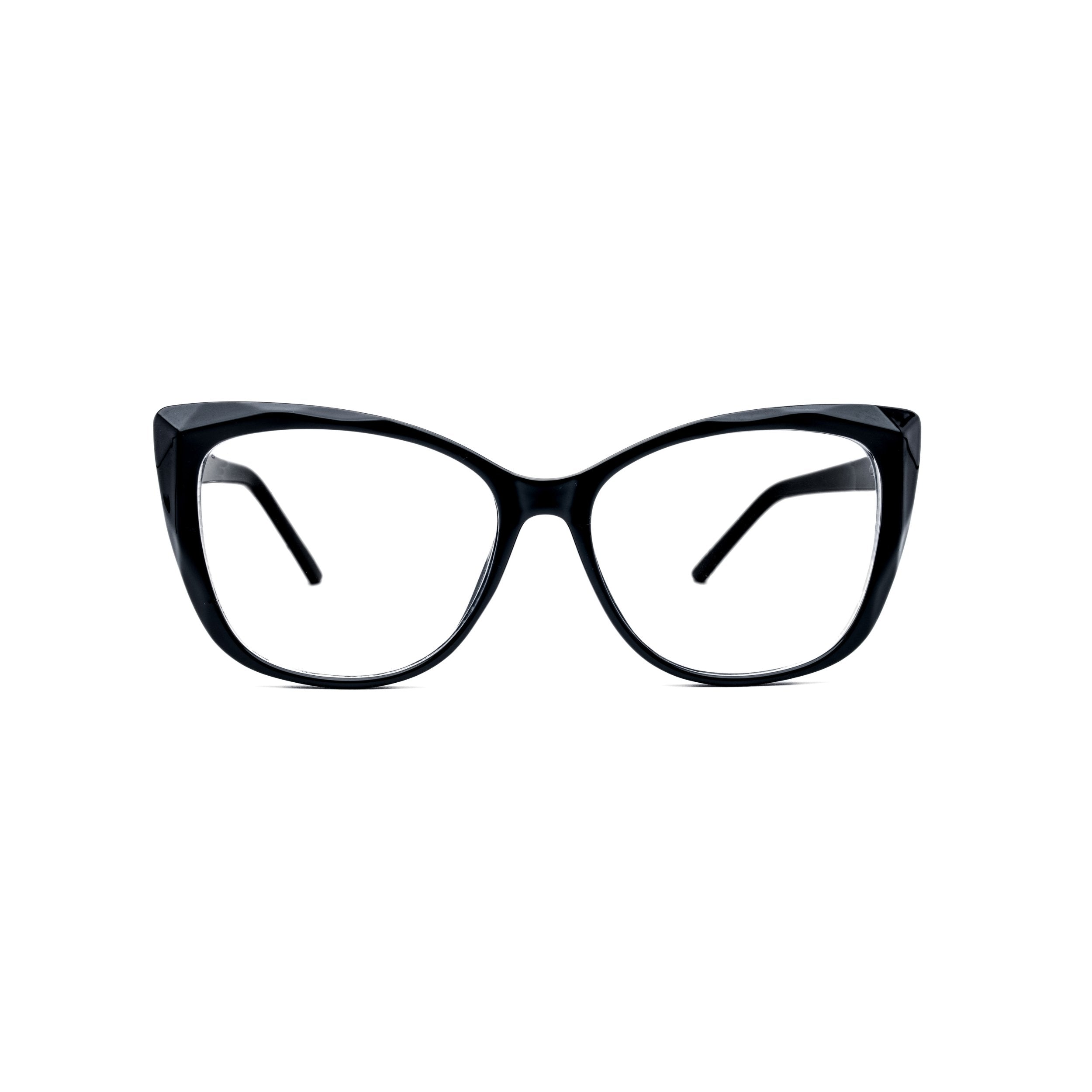 LadyBoss Alloras eyeglasses in Black, front view #frame color_black