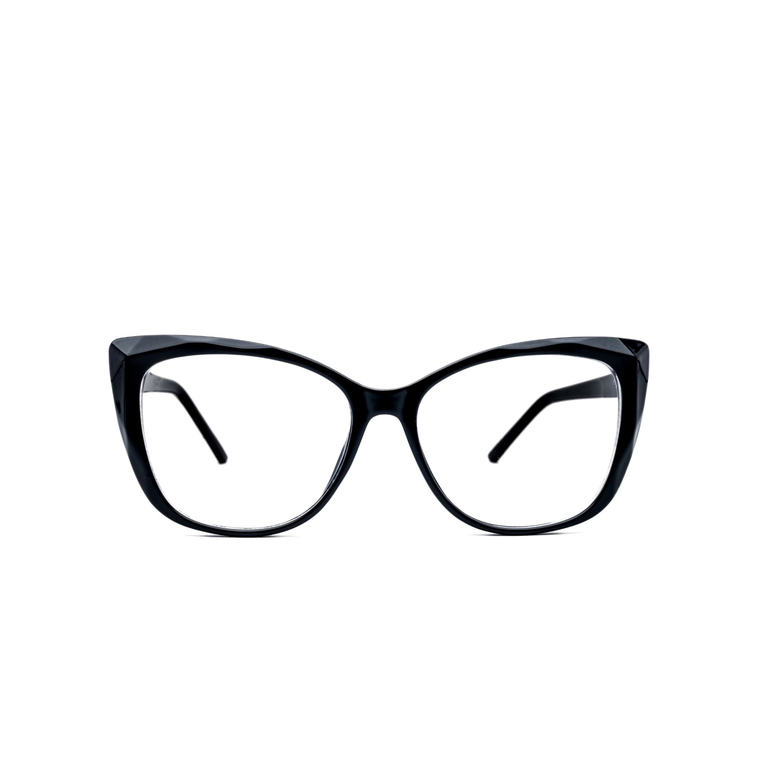 LadyBoss Alloras eyeglasses in Black, front view #frame color_black
