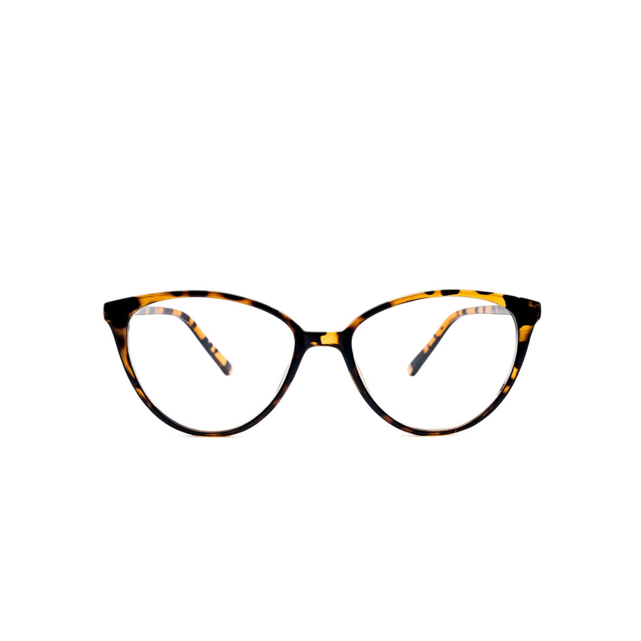 LadyBoss Bombshells eyeglasses in Leopard, front view #frame color_leopard